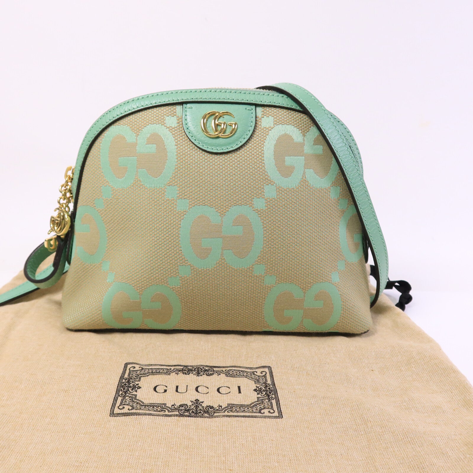 GUCCI 塗層帆布Ophidia Jumbo GG Small Shoulder Bag肩背袋