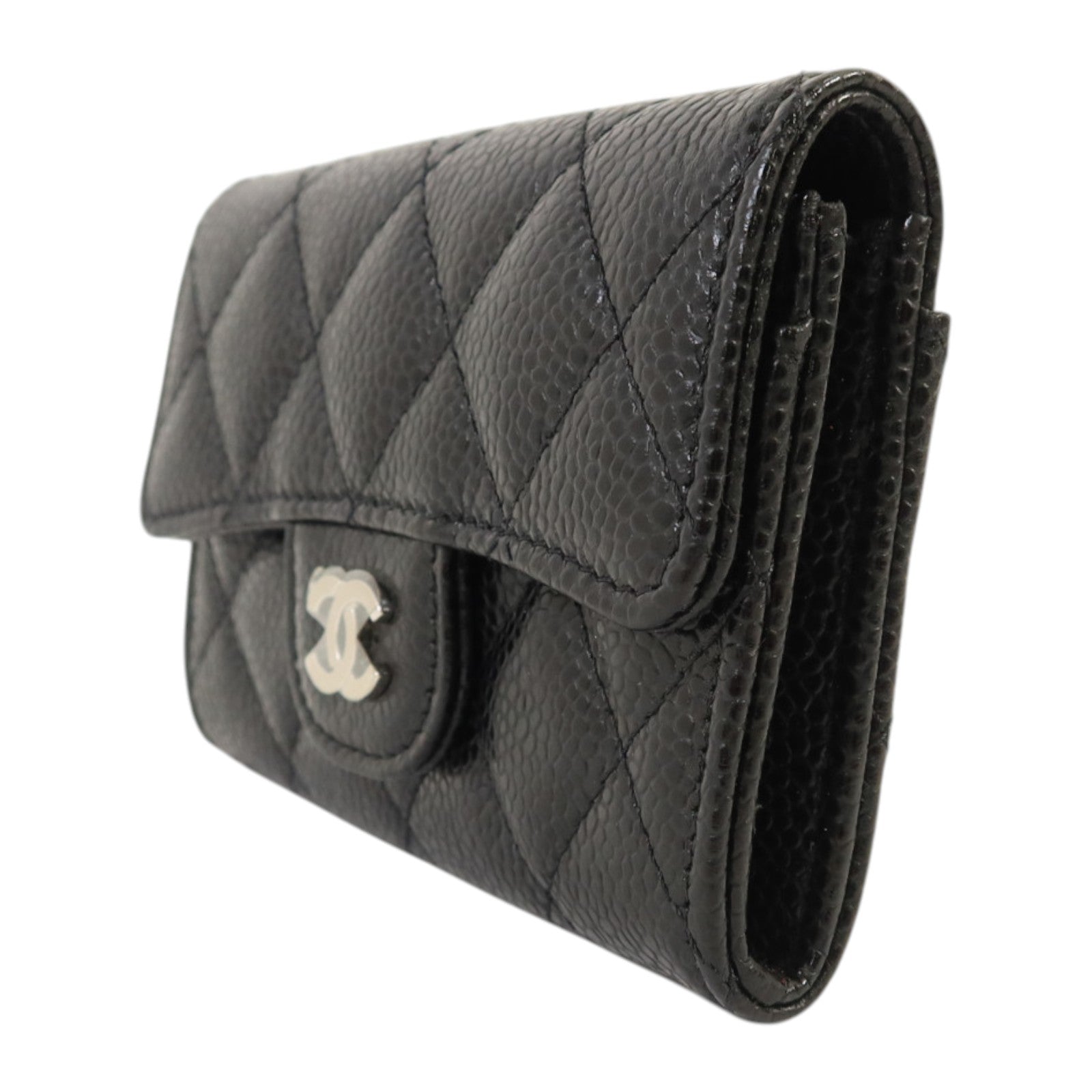 CHANEL 牛皮皮革Classic Card Holder銀扣卡片套