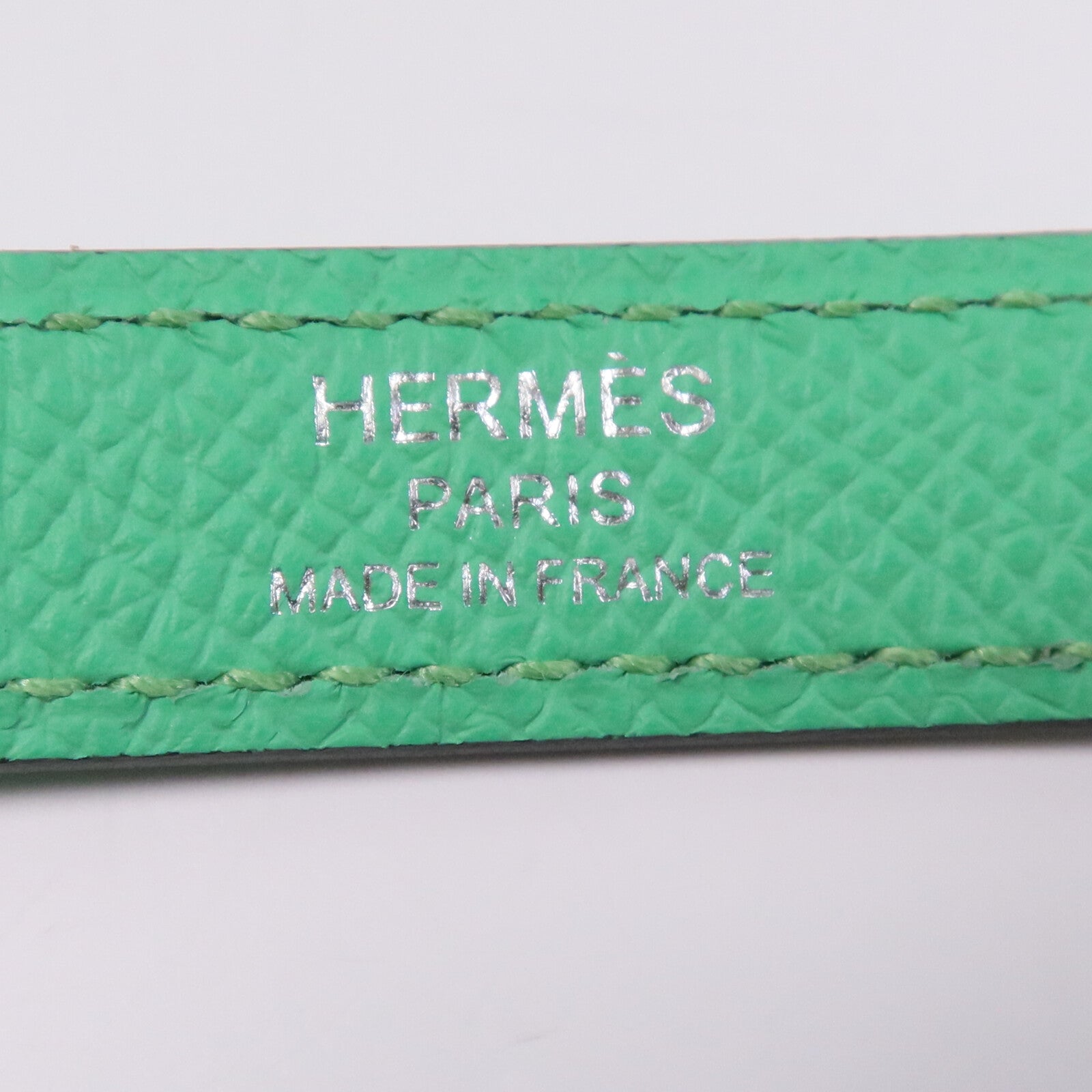 HERMES Epsom皮革Kelly 25銀扣手挽肩背兩用袋Vert Comics