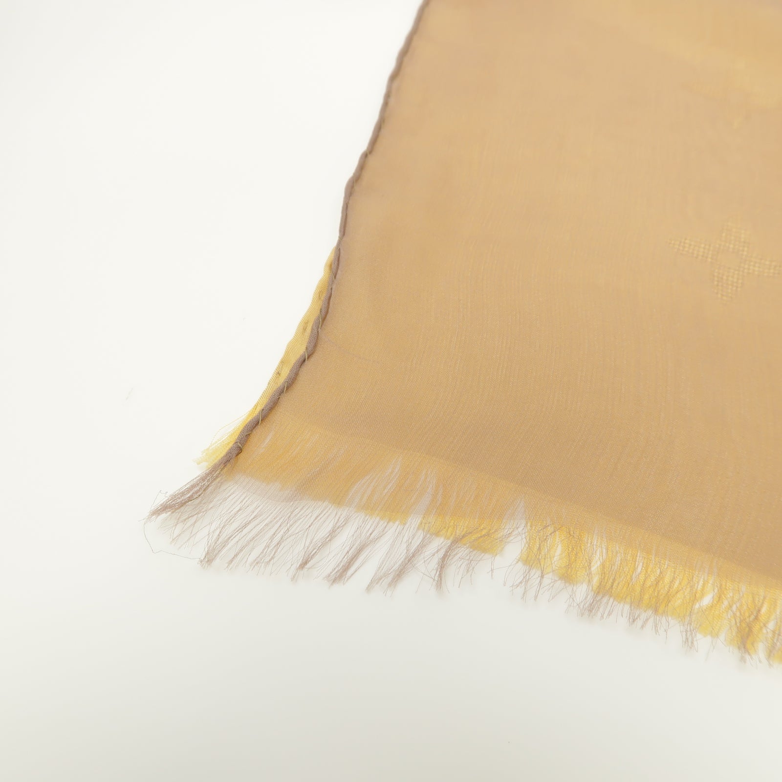 LOUIS VUITTON 絲質/醋酸纖維Scarf絲巾金色/紫色