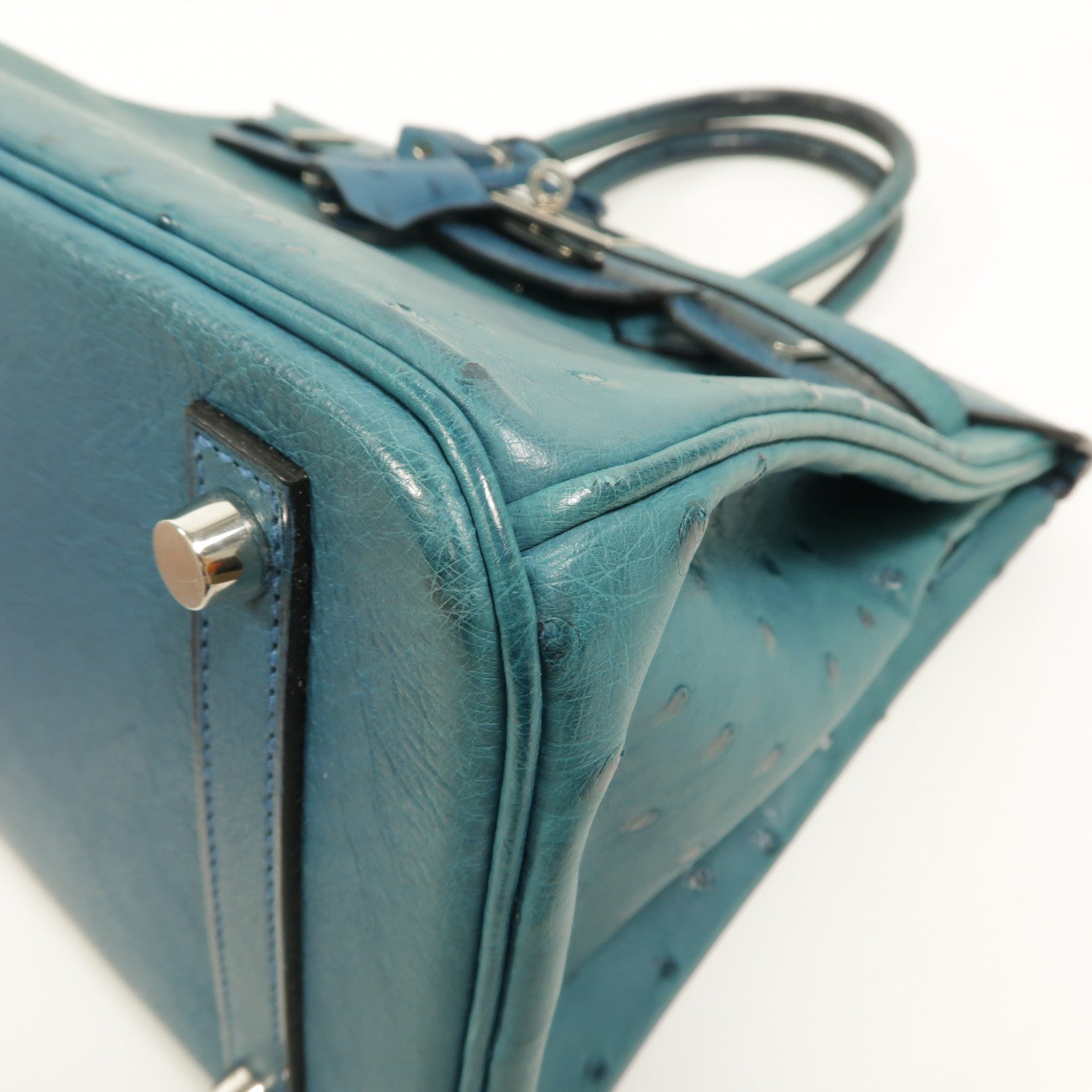 HERMES Ostrich皮革Birkin 30手挽袋Cobalt