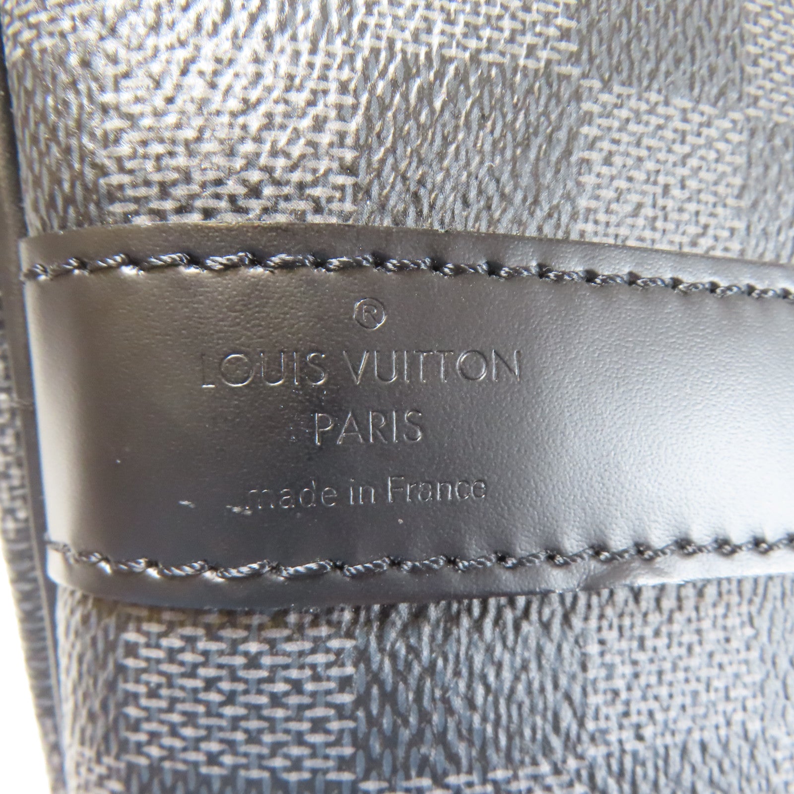 LOUIS VUITTON Damier Graphite Keepall Bandouliere 55銀扣手挽肩背兩用袋黑色