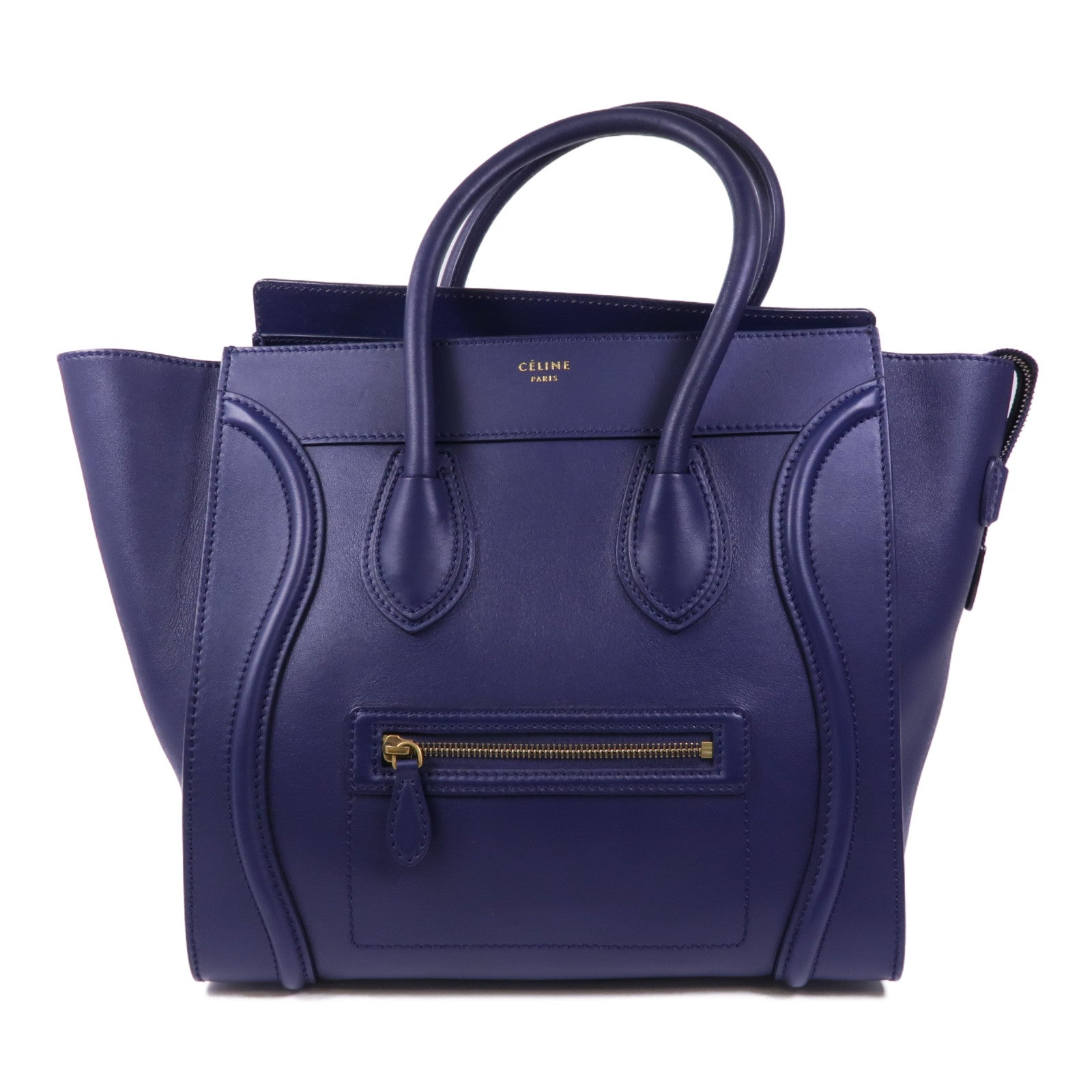 CELINE 牛皮皮革Micro Luggage金扣手挽袋