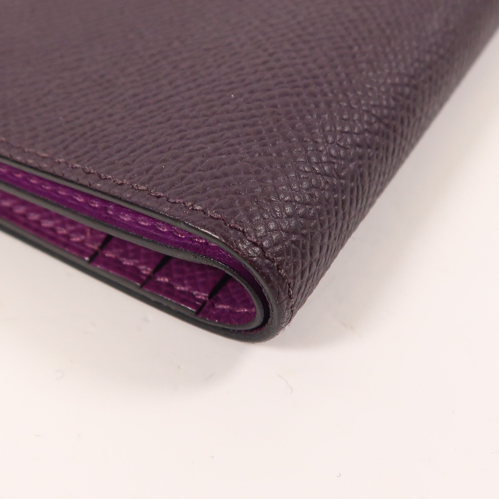 HERMES Epsom皮革Bearn Compact Wallet銀扣錢包