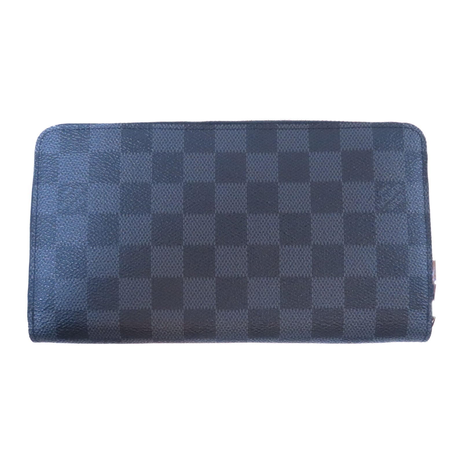 LOUIS VUITTON Damier Graphite Zippy Organizer銀扣長錢包黑色/灰色