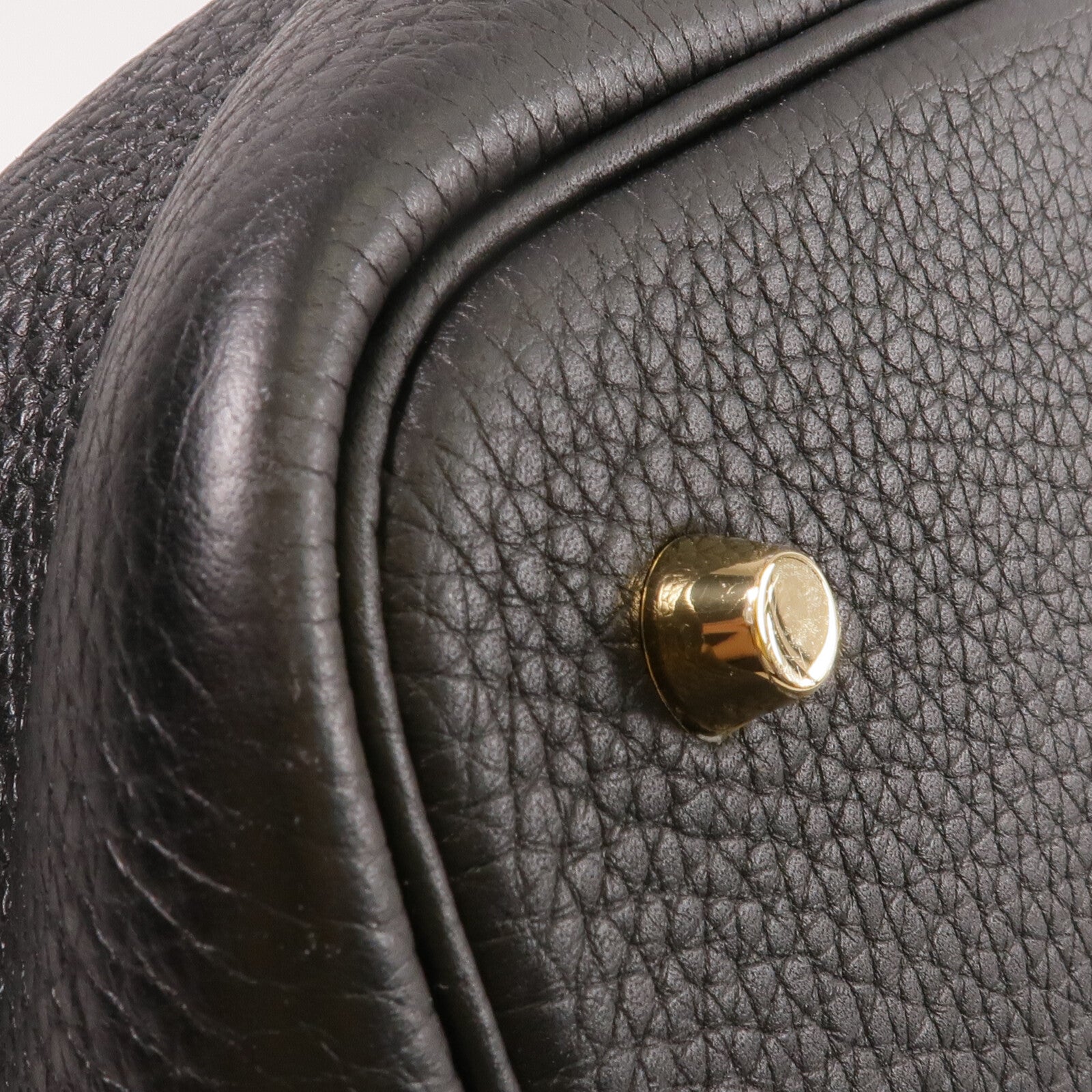 HERMES Clemence皮革Picotin MM手挽袋Noir