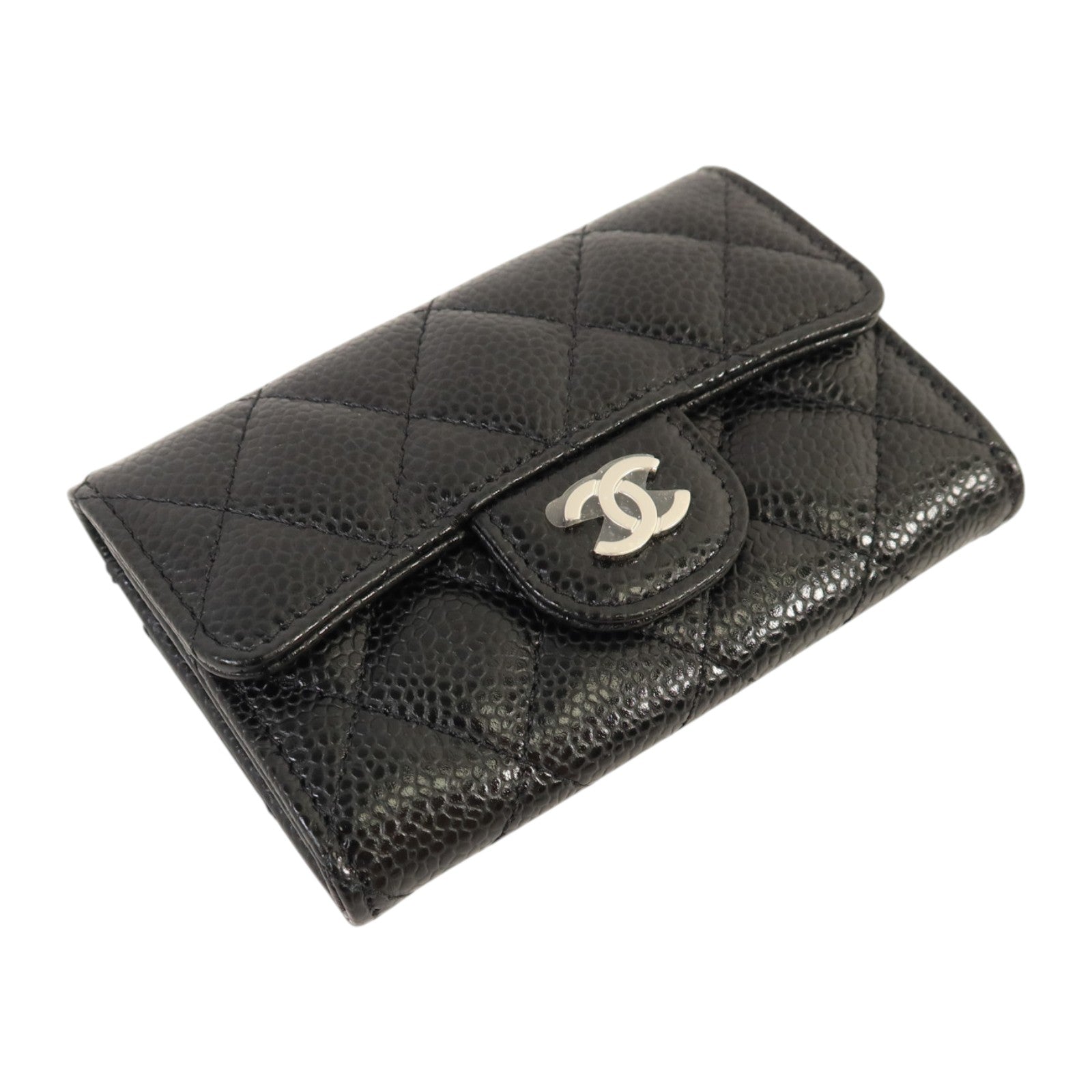 CHANEL 牛皮皮革Classic Card Holder銀扣卡片套