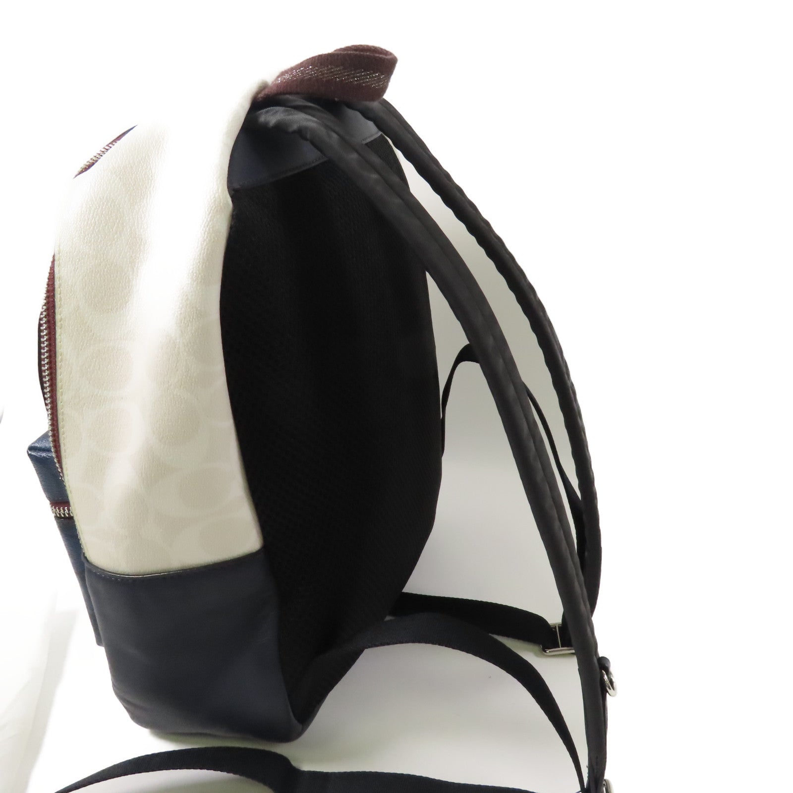 COACH 牛皮皮革/PVC Backpack銀扣背包