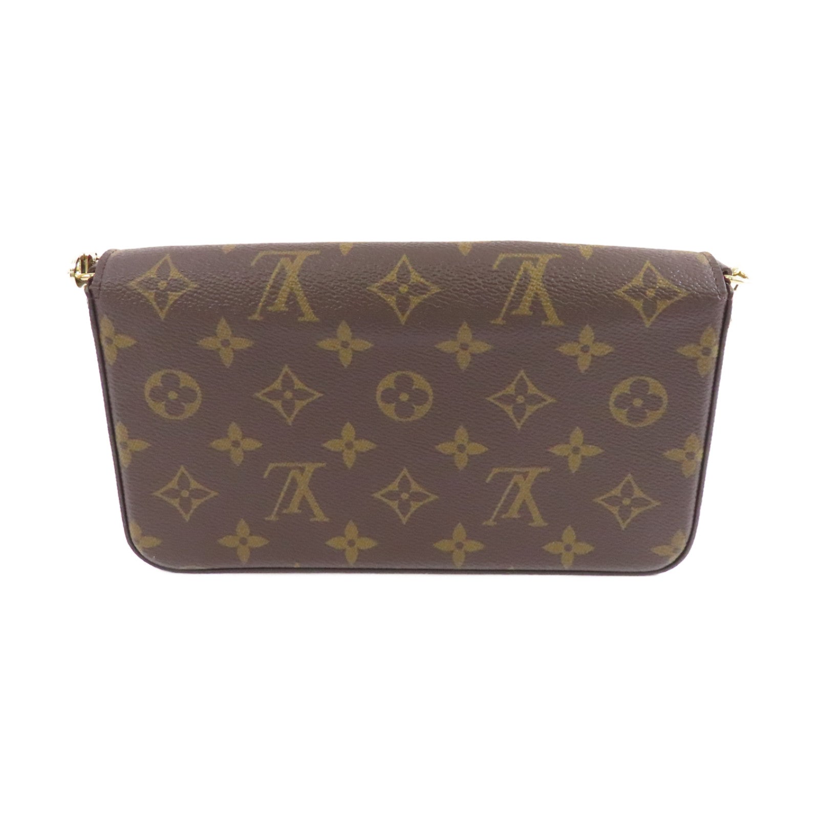 LOUIS VUITTON Monogram Pochette Felicie金扣鏈帶肩背袋