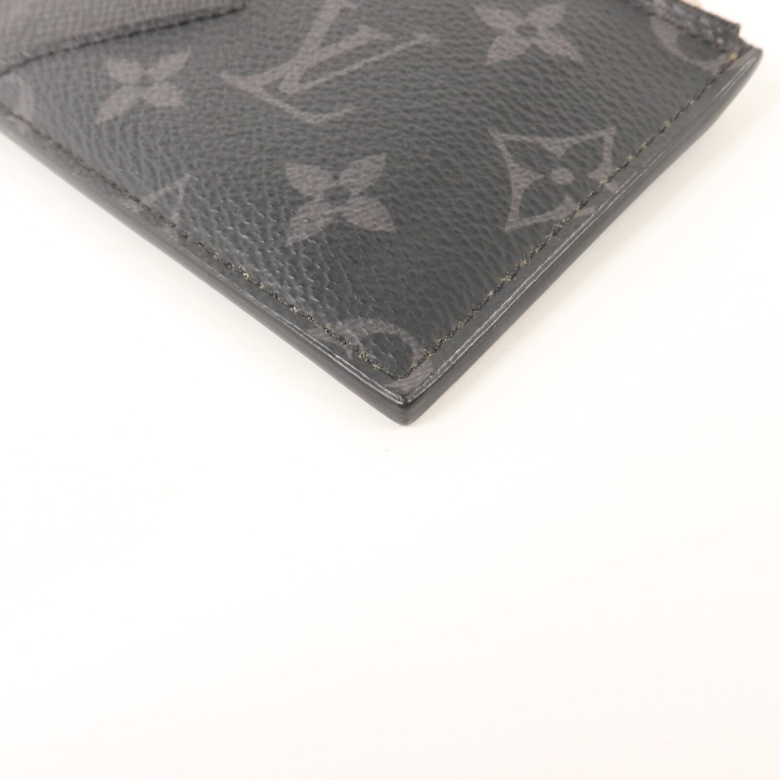 LOUIS VUITTON Monogram Eclipse/Taiga Coin Card Holder銀扣零錢包/卡片套