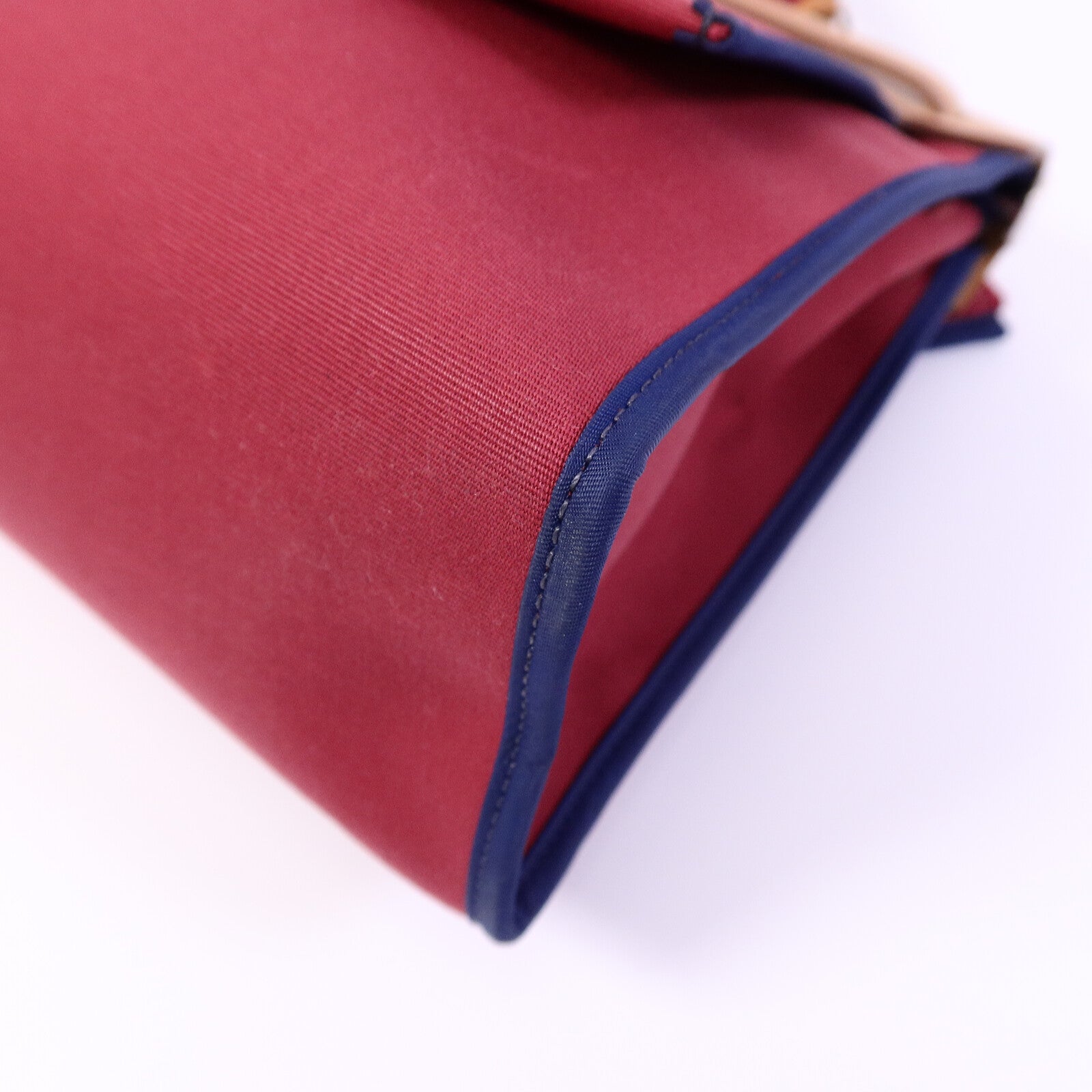 HERMES 帆布Herbag PM手挽肩背兩用袋Rubis/Bleu Saphir