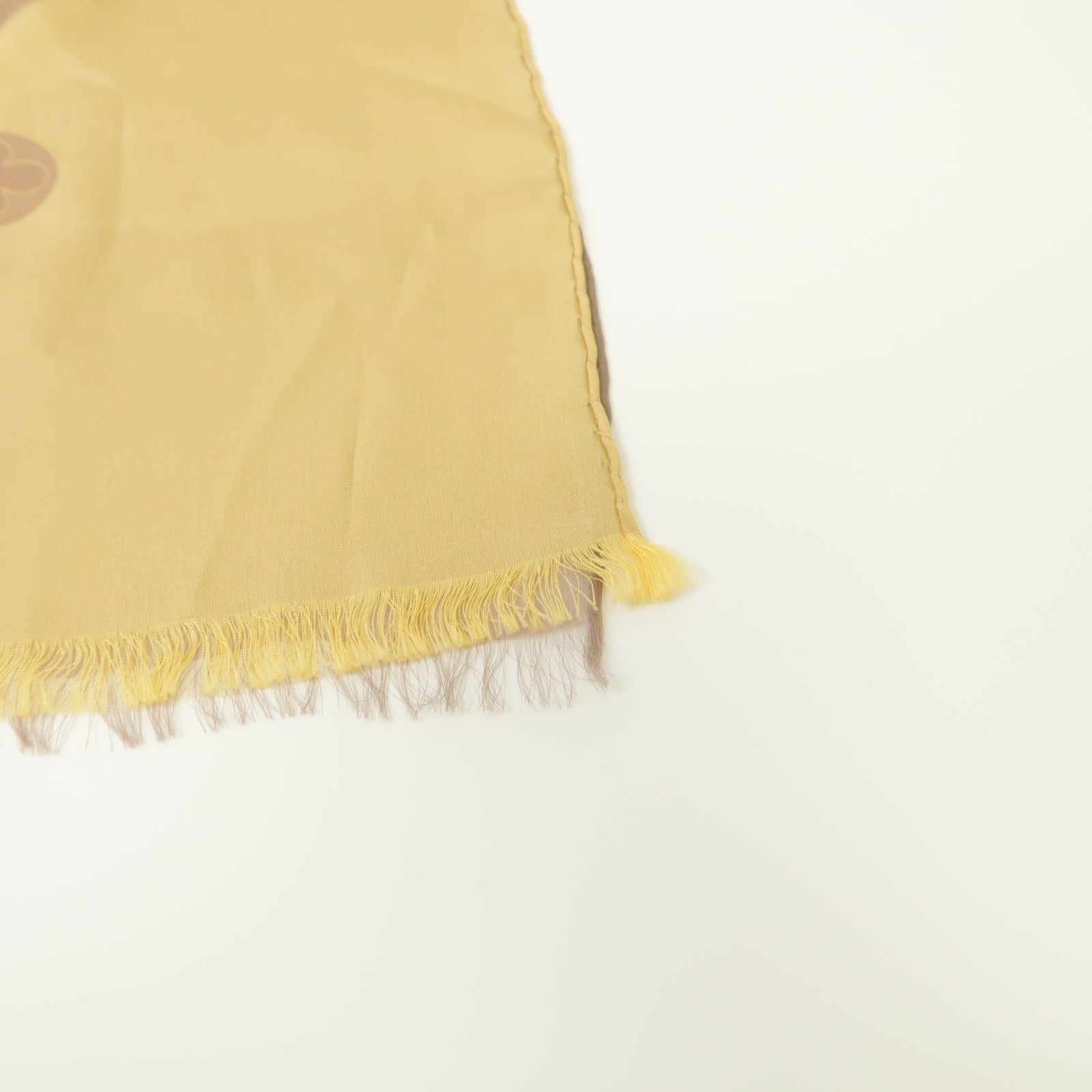 LOUIS VUITTON 絲質/醋酸纖維Scarf絲巾金色/紫色