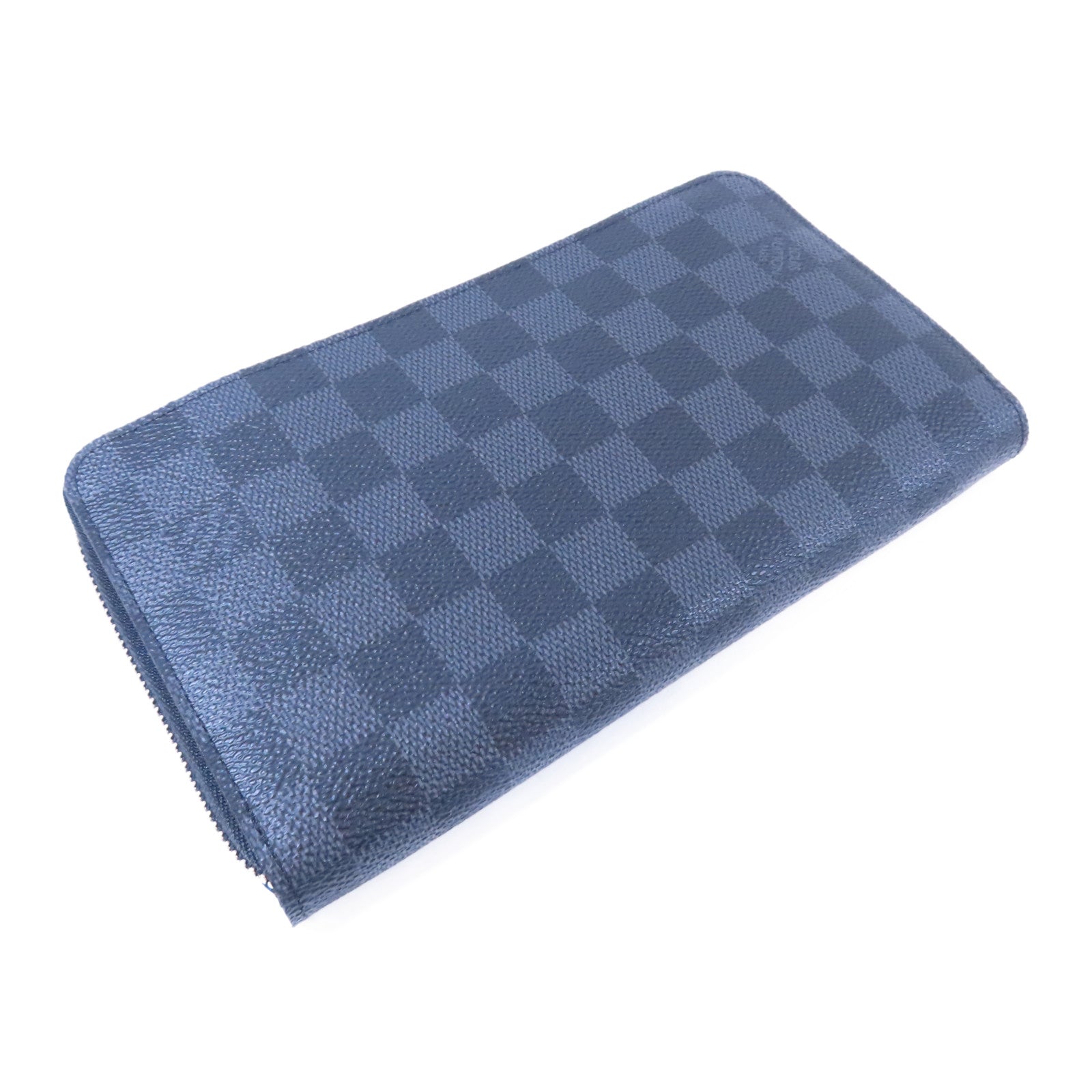 LOUIS VUITTON Damier Graphite Zippy Organizer銀扣長錢包黑色/灰色
