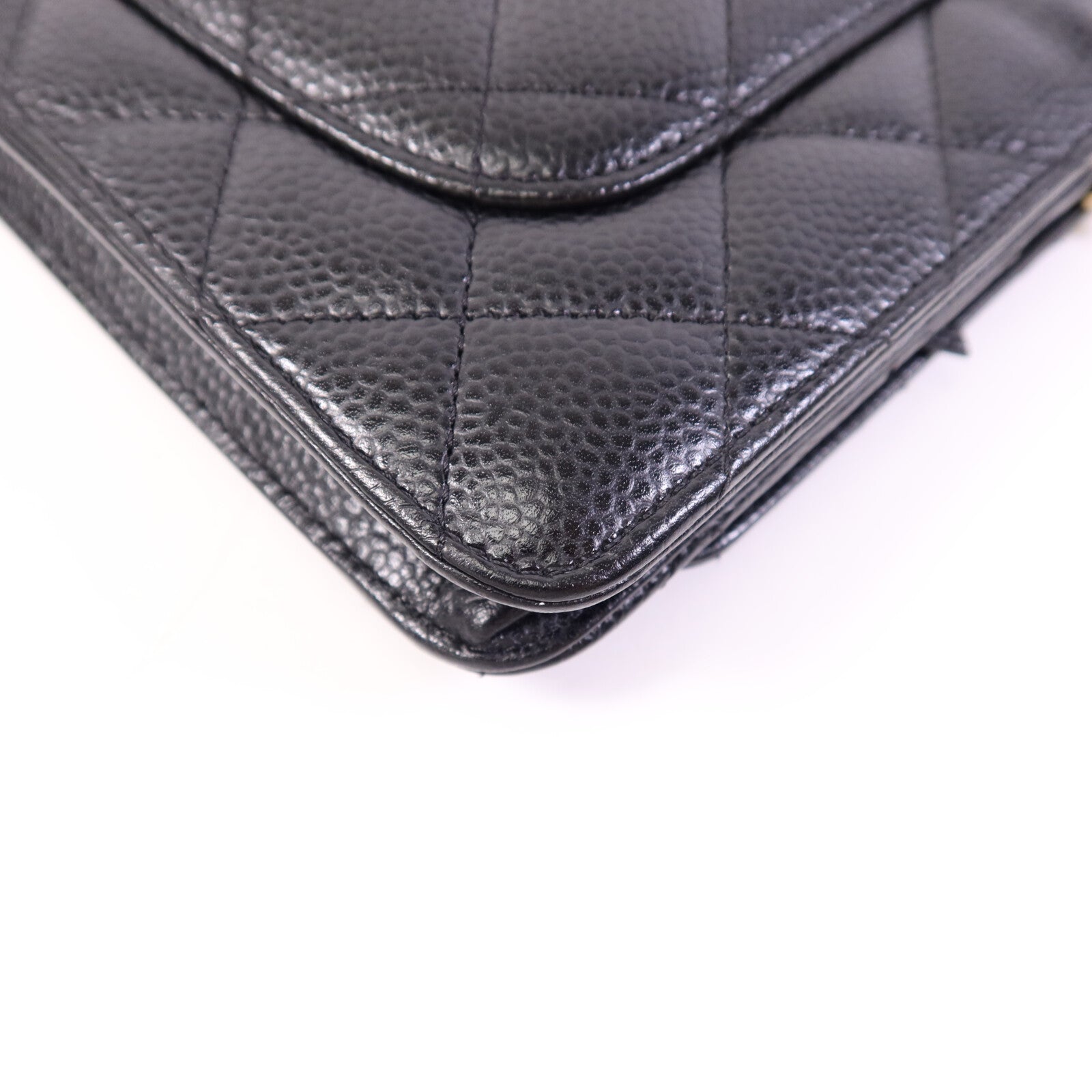CHANEL 牛皮皮革WOC Wallet On Chain金扣鏈帶肩背袋