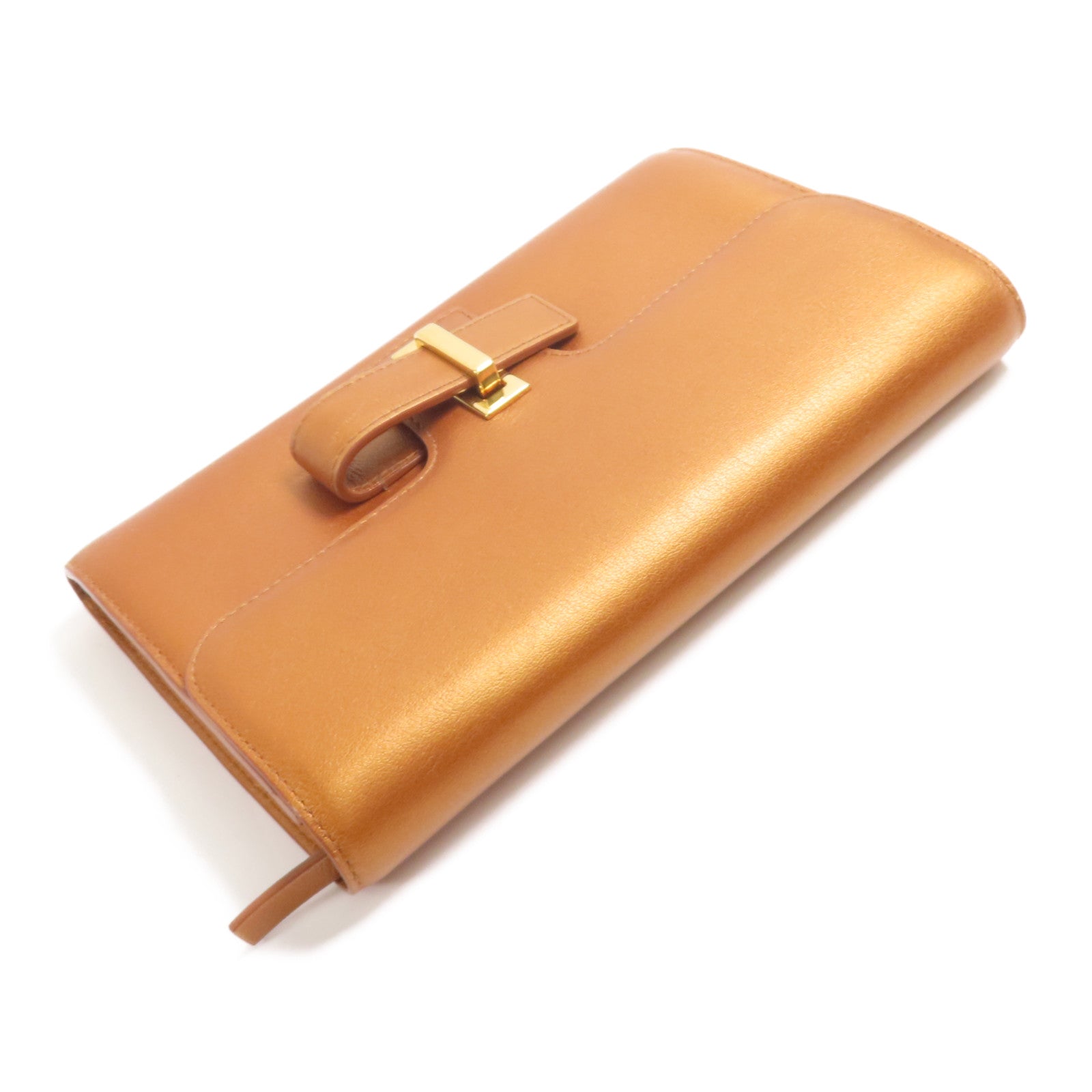 Delvaux 牛皮皮革Simplissime Long Wallet金扣長錢包