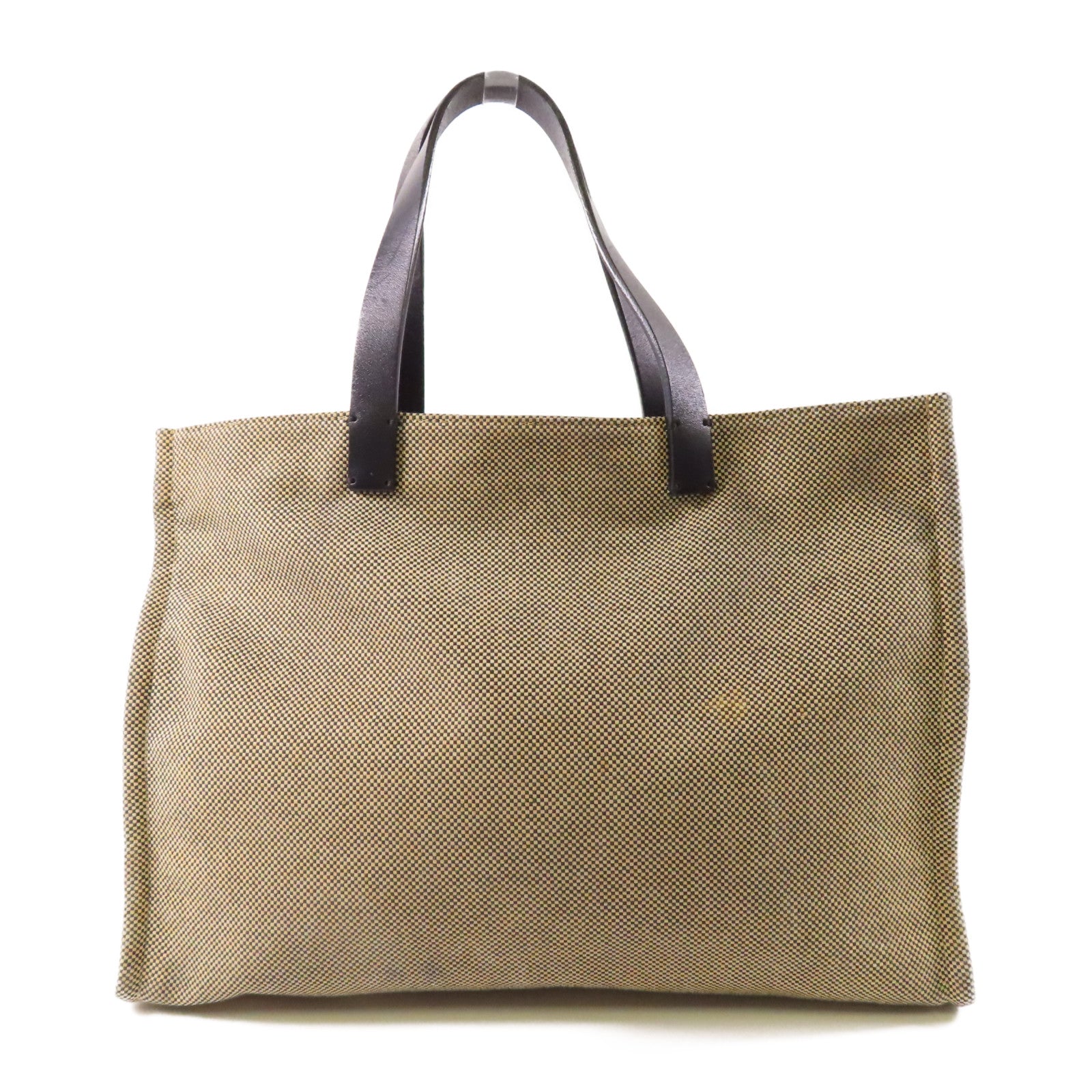 Fendi Tote Bag Shoulder Bag Canvas Beige