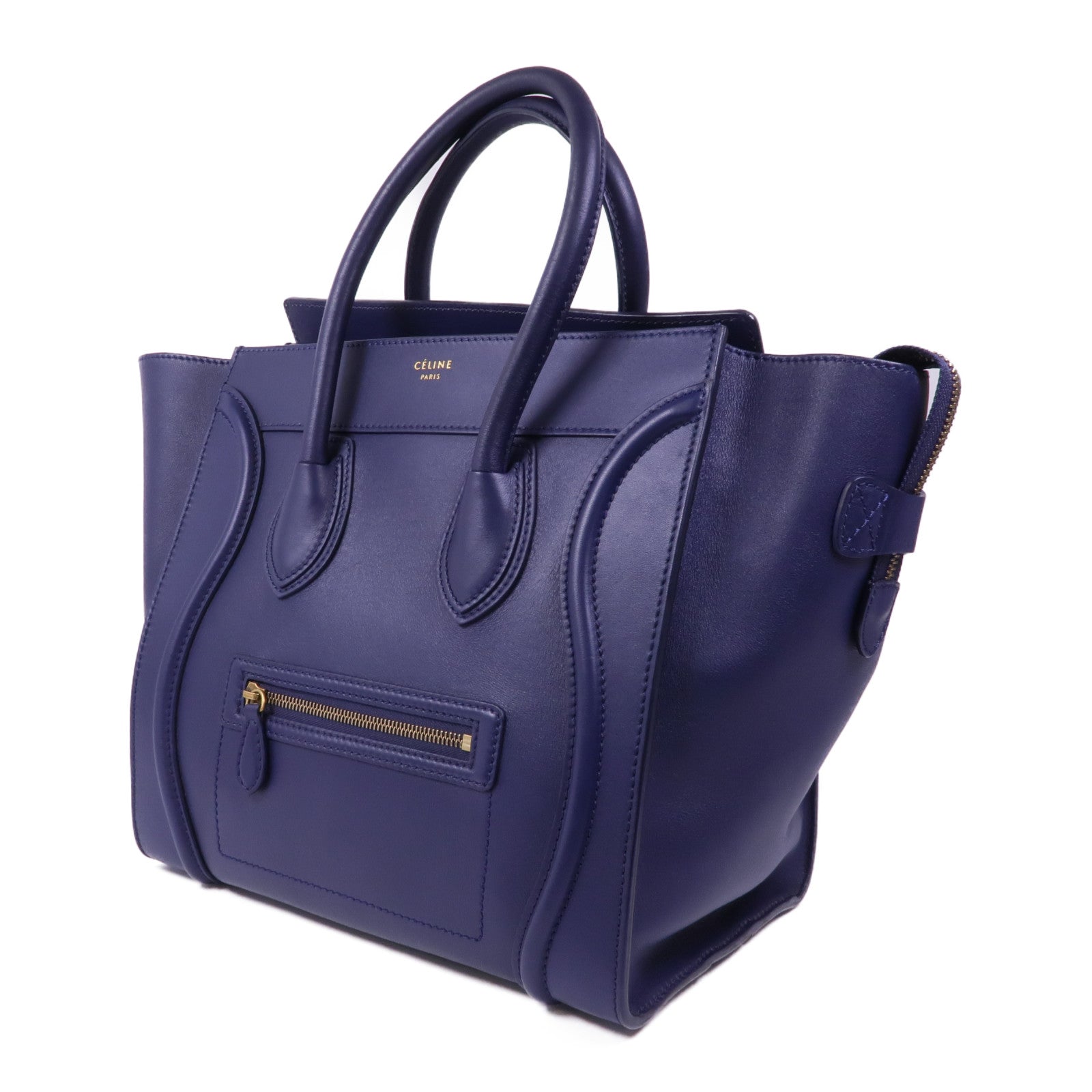 CELINE 牛皮皮革Micro Luggage金扣手挽袋