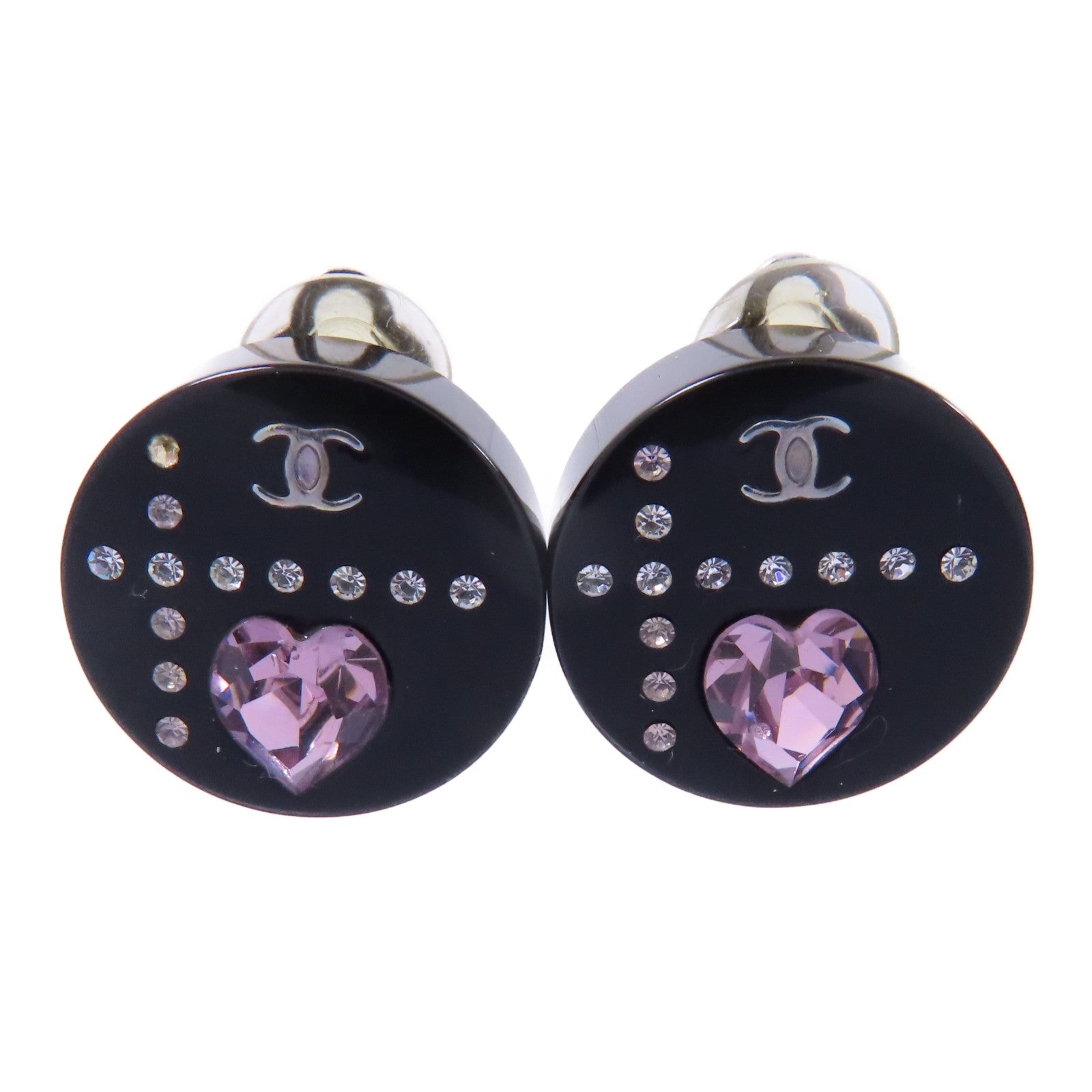 CHANEL 【激減優惠】PVC/金屬Earrings耳環銀色/黑色/粉紅色