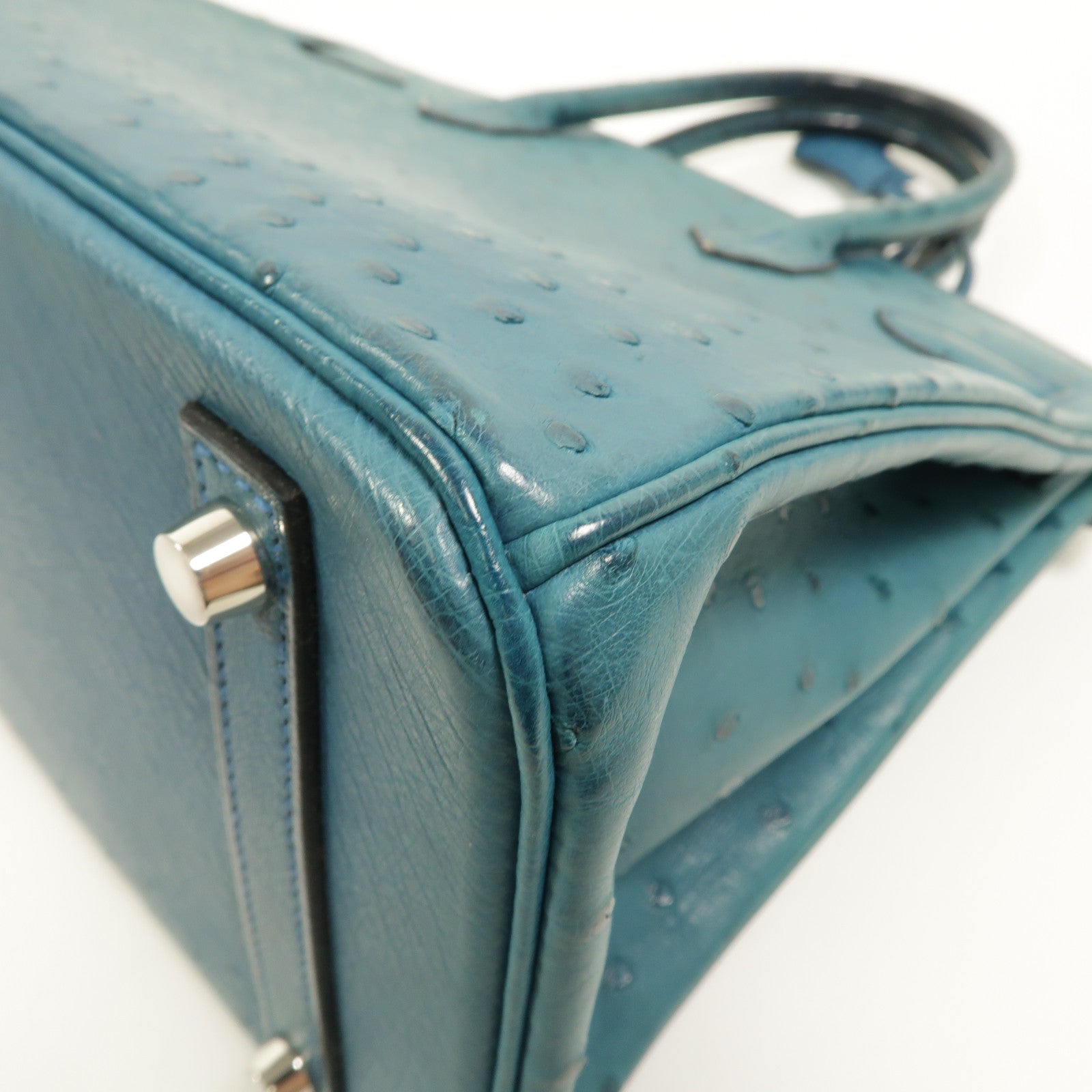 HERMES Ostrich皮革Birkin 30手挽袋Cobalt