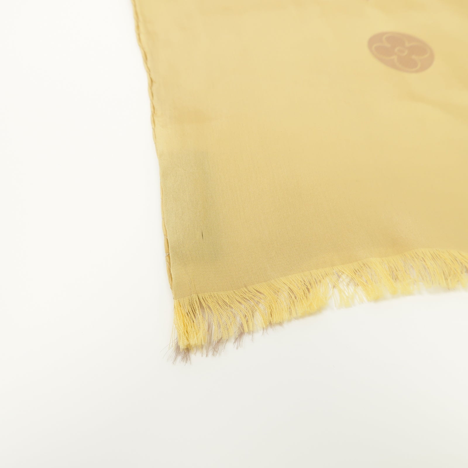 LOUIS VUITTON 絲質/醋酸纖維Scarf絲巾金色/紫色