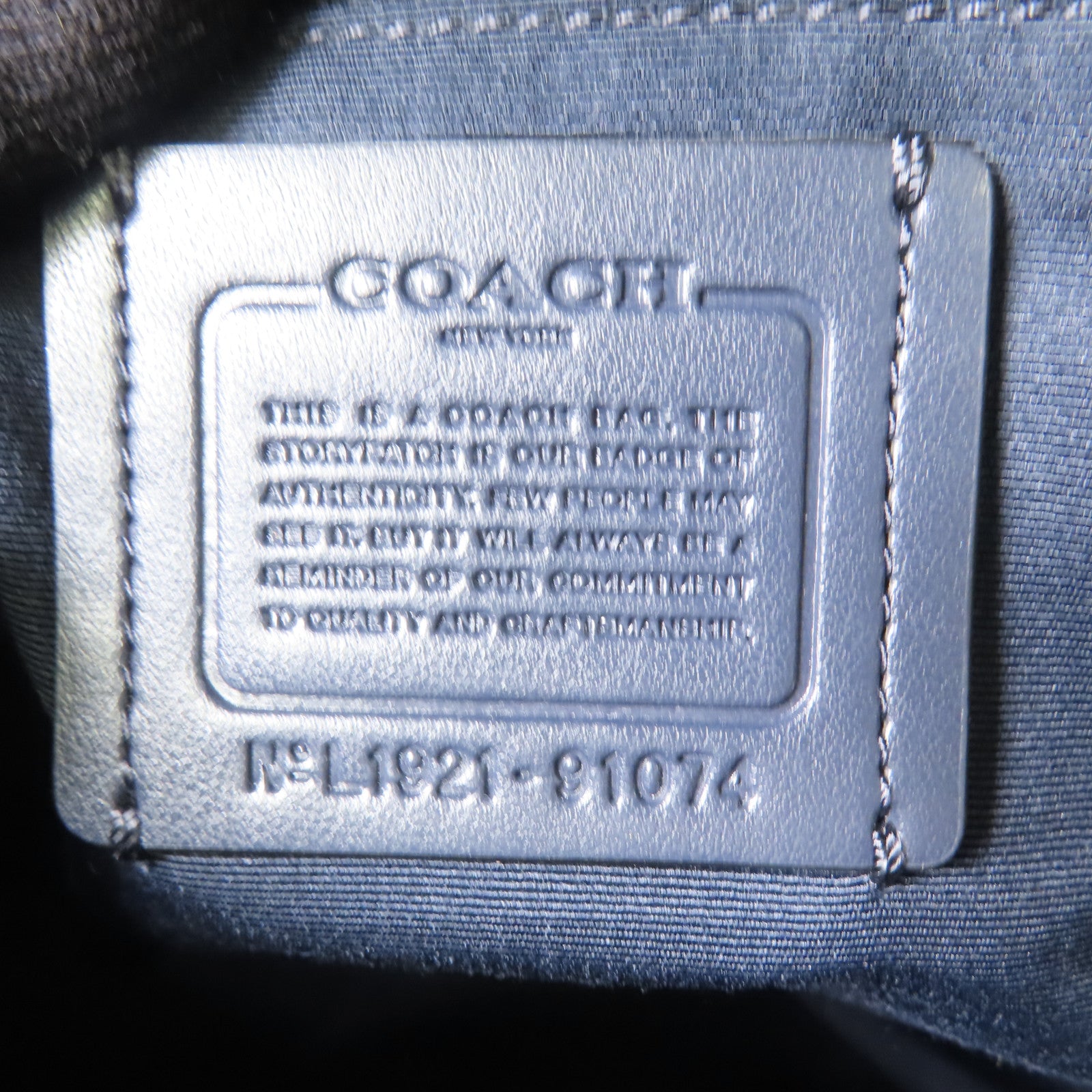 COACH 牛皮皮革/PVC Backpack銀扣背包
