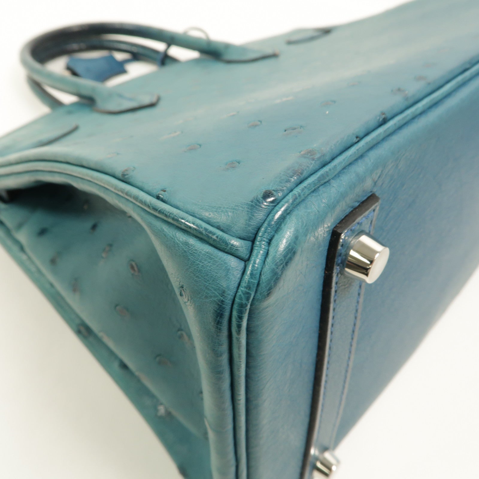 HERMES Ostrich皮革Birkin 30手挽袋Cobalt