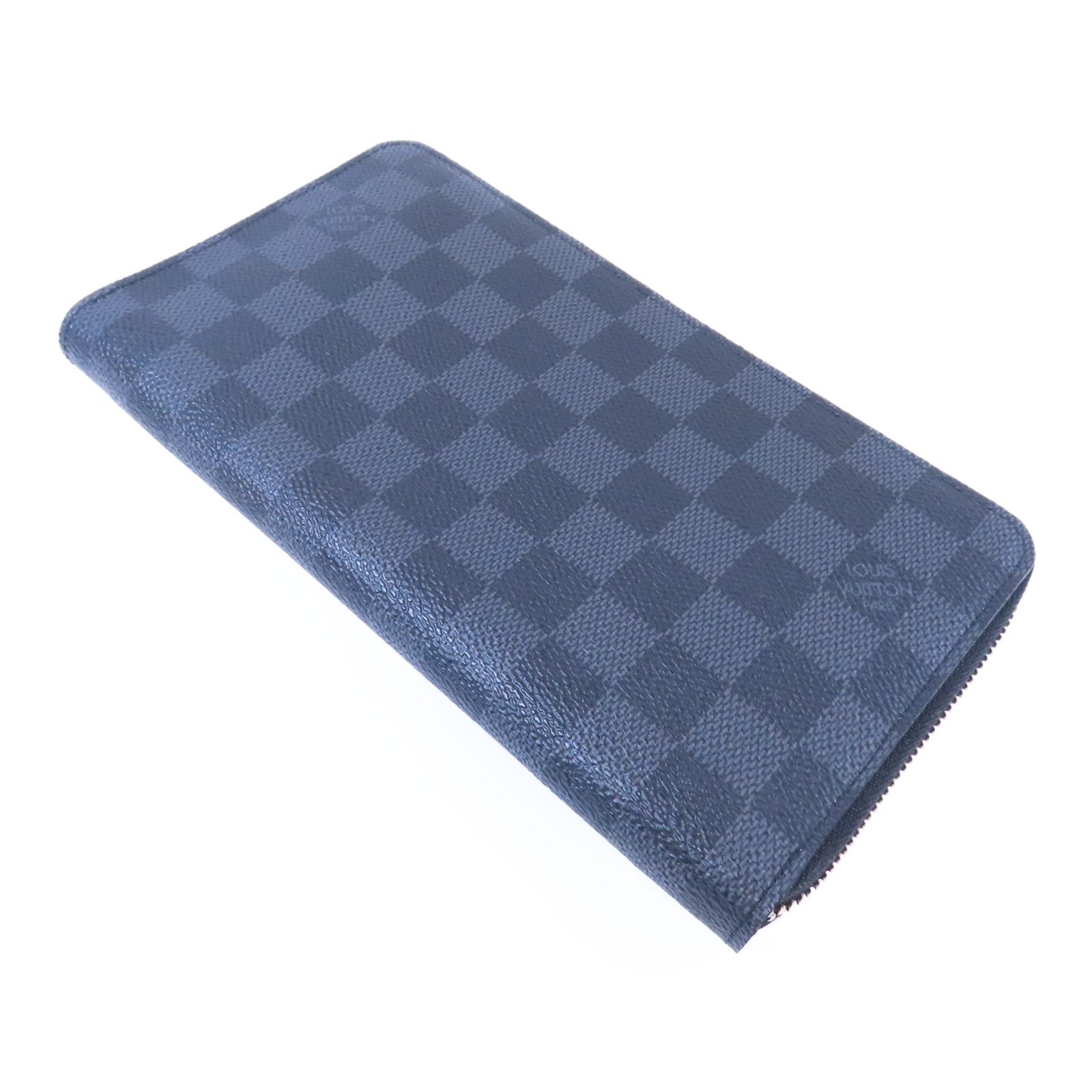 LOUIS VUITTON Damier Graphite Zippy Organizer銀扣長錢包黑色/灰色