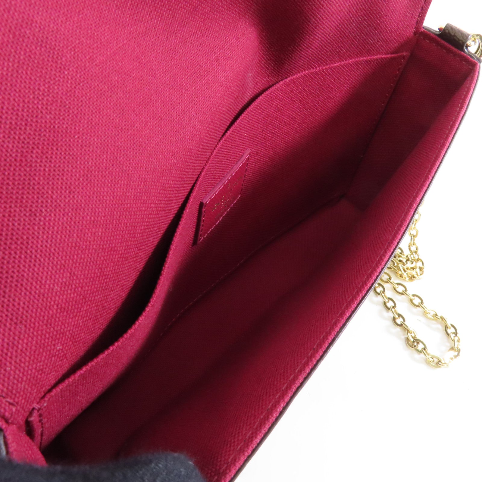 LOUIS VUITTON Monogram Pochette Felicie金扣鏈帶肩背袋