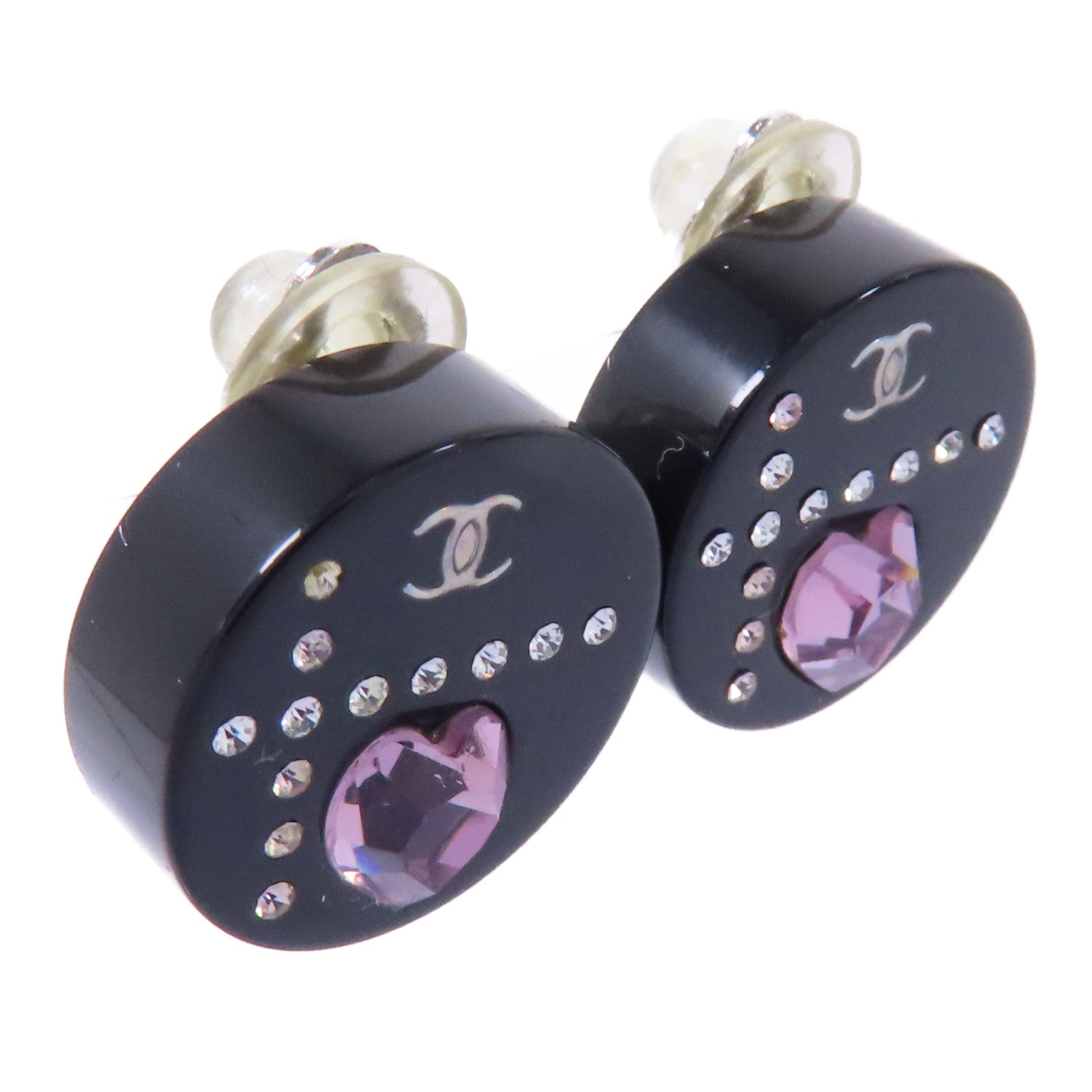 CHANEL 【激減優惠】PVC/金屬Earrings耳環銀色/黑色/粉紅色