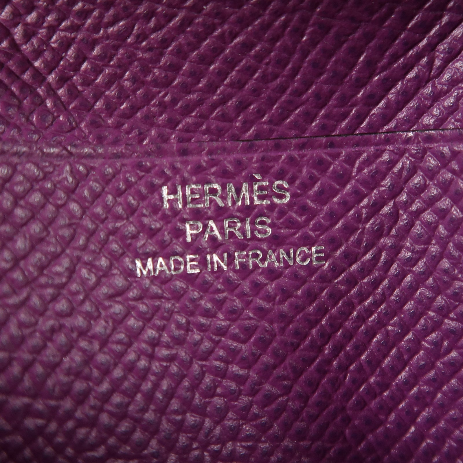 HERMES Epsom皮革Bearn Compact Wallet銀扣錢包