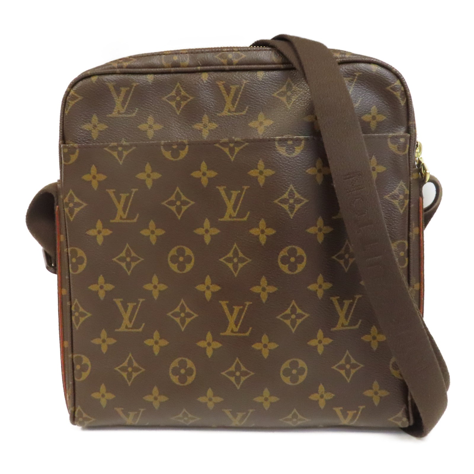 LOUIS VUITTON Monogram Trotteur Beaubourg金扣肩背袋啡色