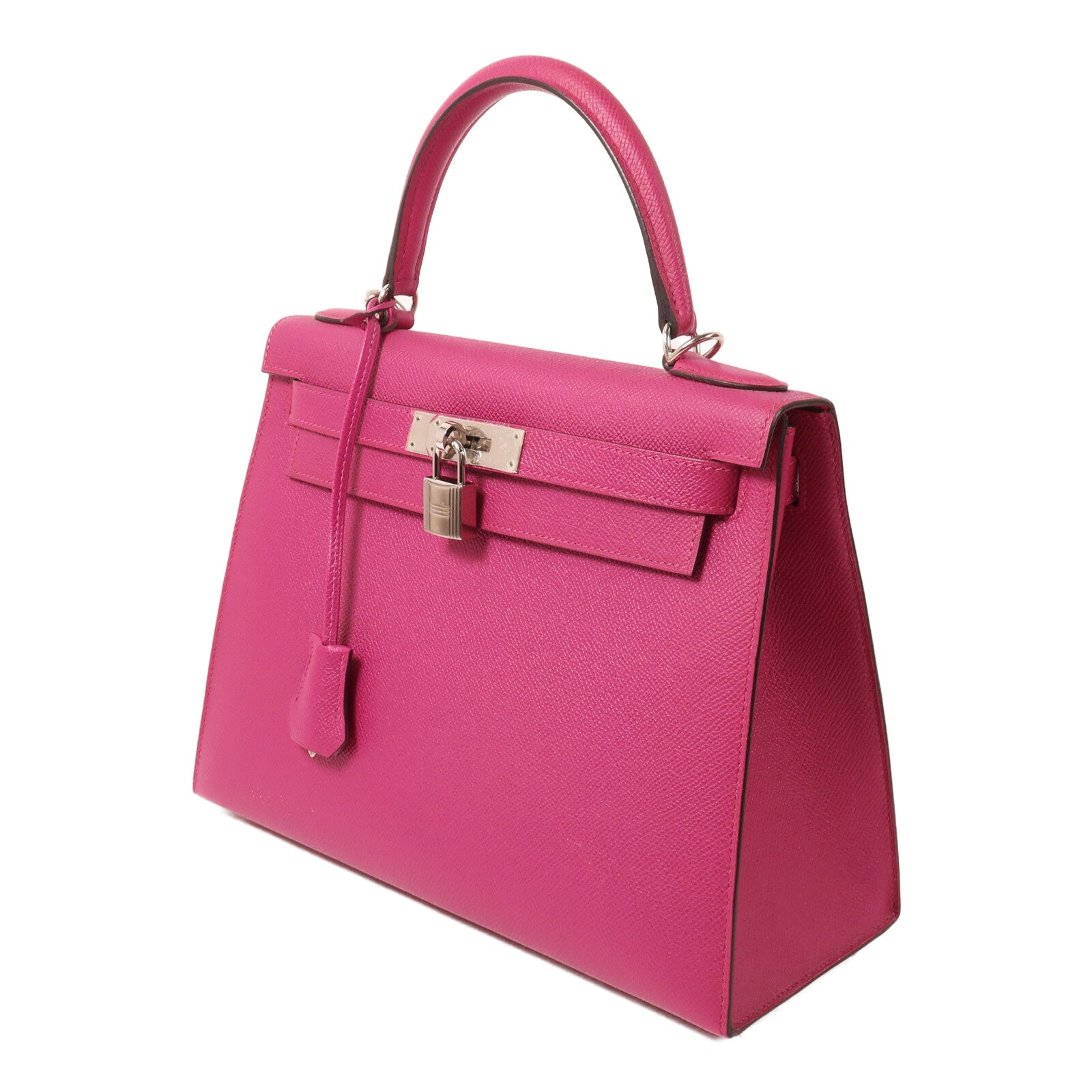 HERMES Epsom皮革Kelly 28手挽肩背兩用袋Rose Purple