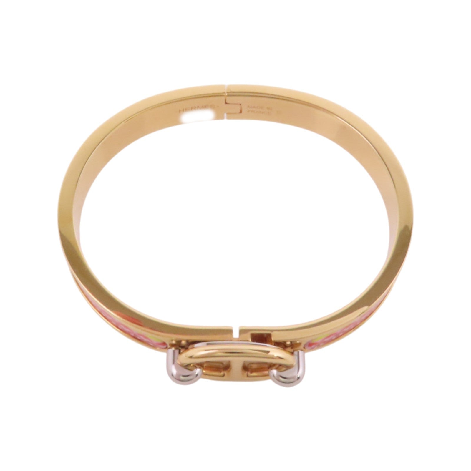 HERMES 金屬/琺瑯Mini Clic Chaine d'Ancre Bracelet金扣手鐲