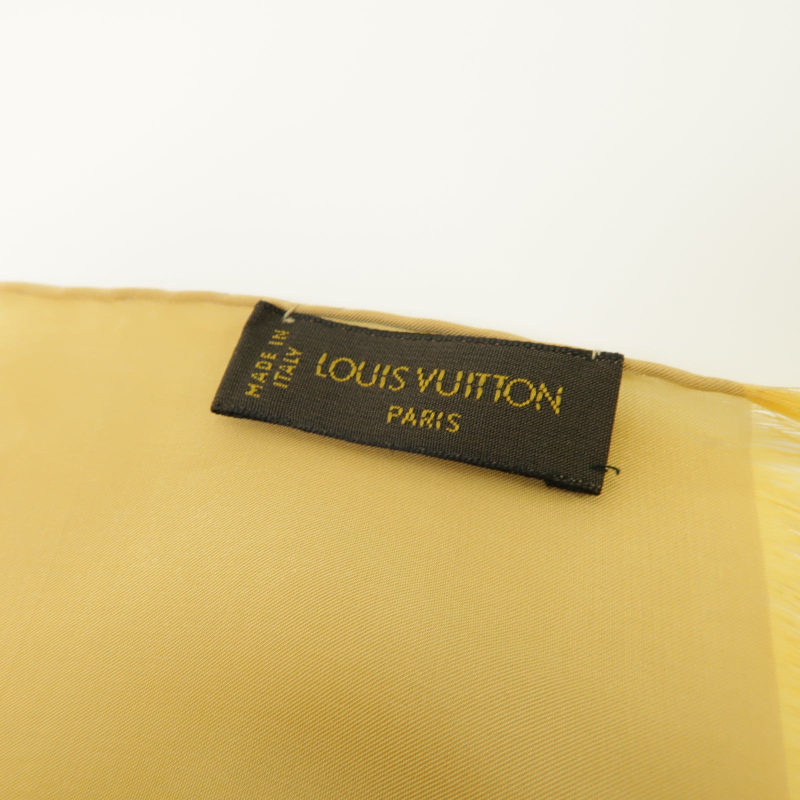 LOUIS VUITTON 絲質/醋酸纖維Scarf絲巾金色/紫色