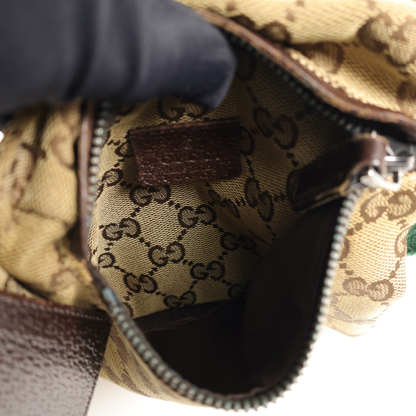 GUCCI 帆布Waits Bag銀扣腰包