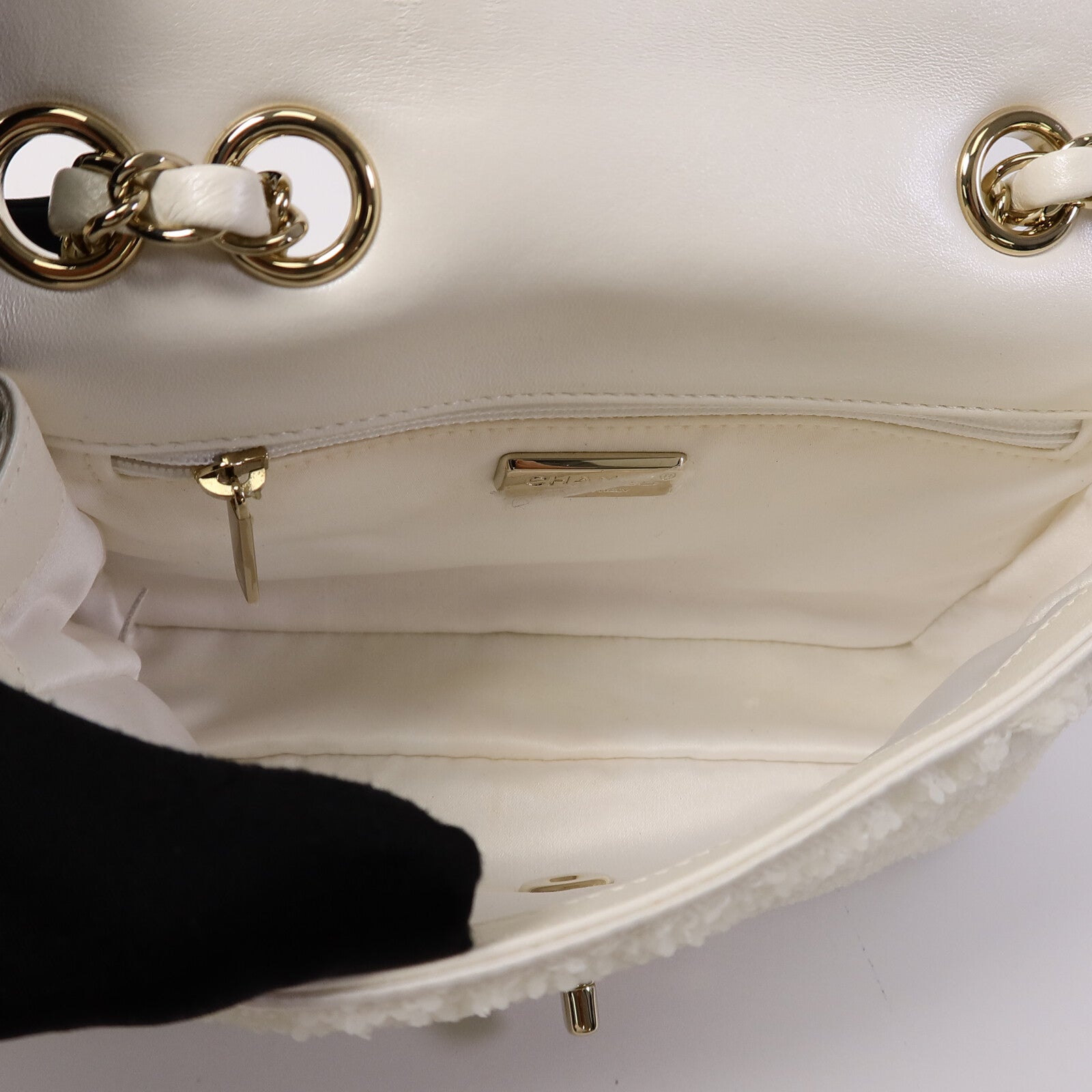 CHANEL 珠片Mini Classic 20鏈帶肩背袋