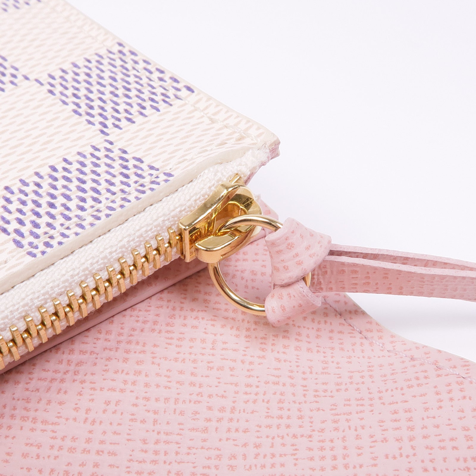 LOUIS VUITTON Damier Azur Rossalie Coin Purse金扣零錢包