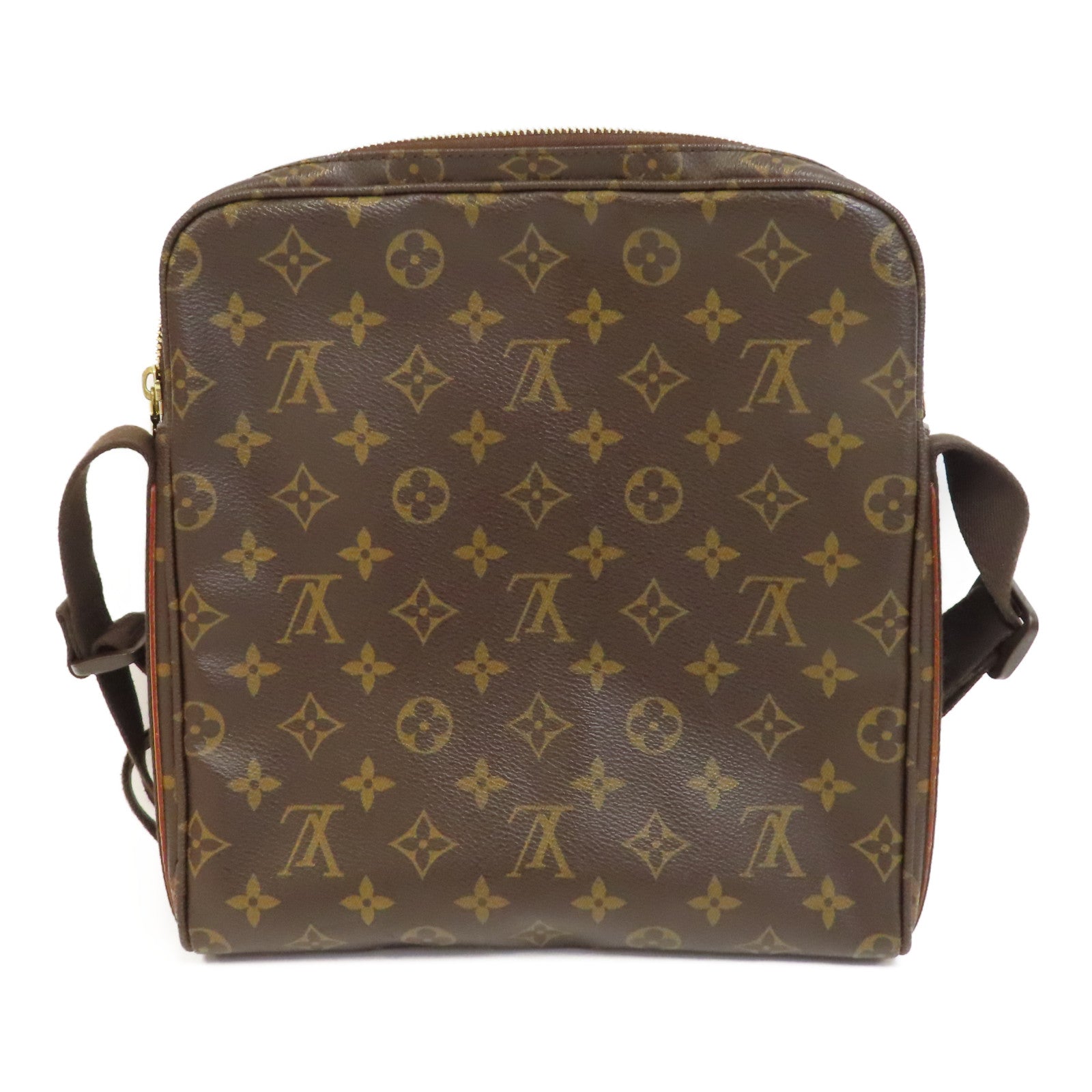 LOUIS VUITTON Monogram Trotteur Beaubourg金扣肩背袋啡色