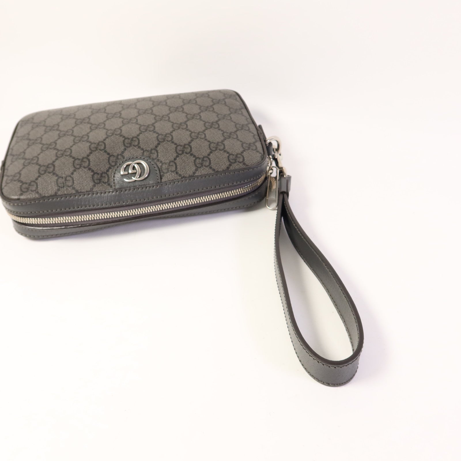 GUCCI 塗層帆布Ophidia銀扣肩背袋