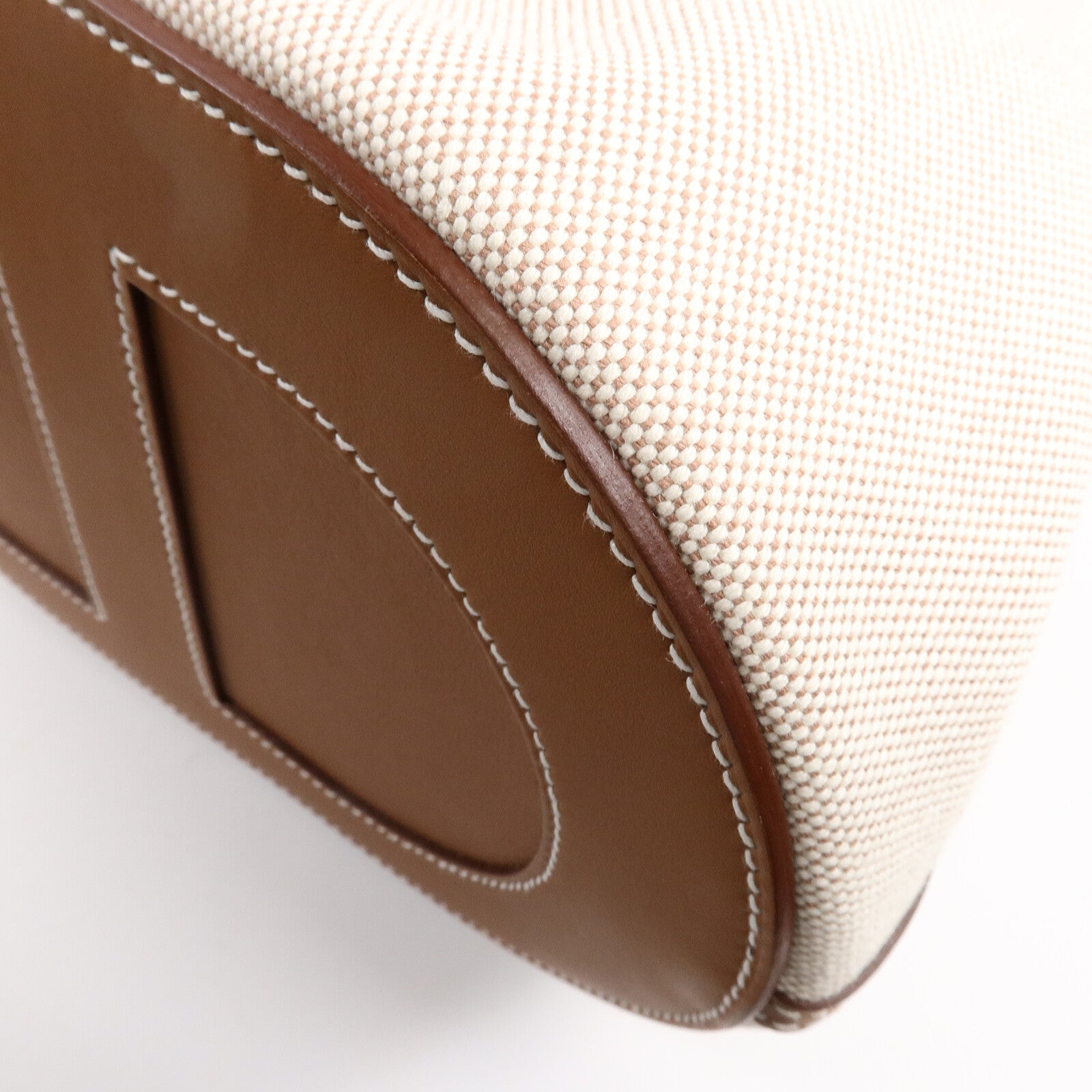 HERMES Toile H/Swift皮革In The Loop 23手挽袋Gold