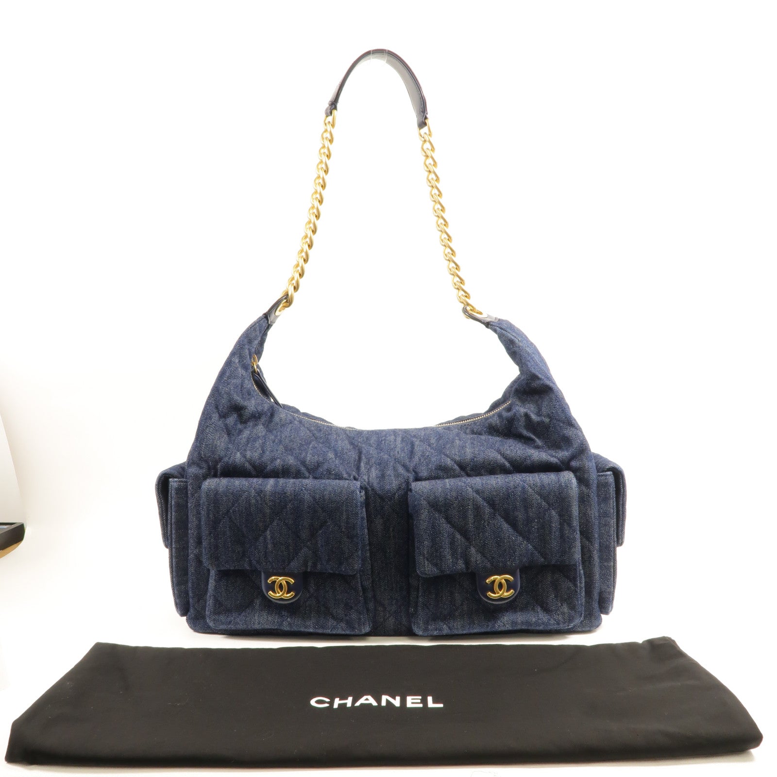 CHANEL Denim Hobo 25C肩背袋