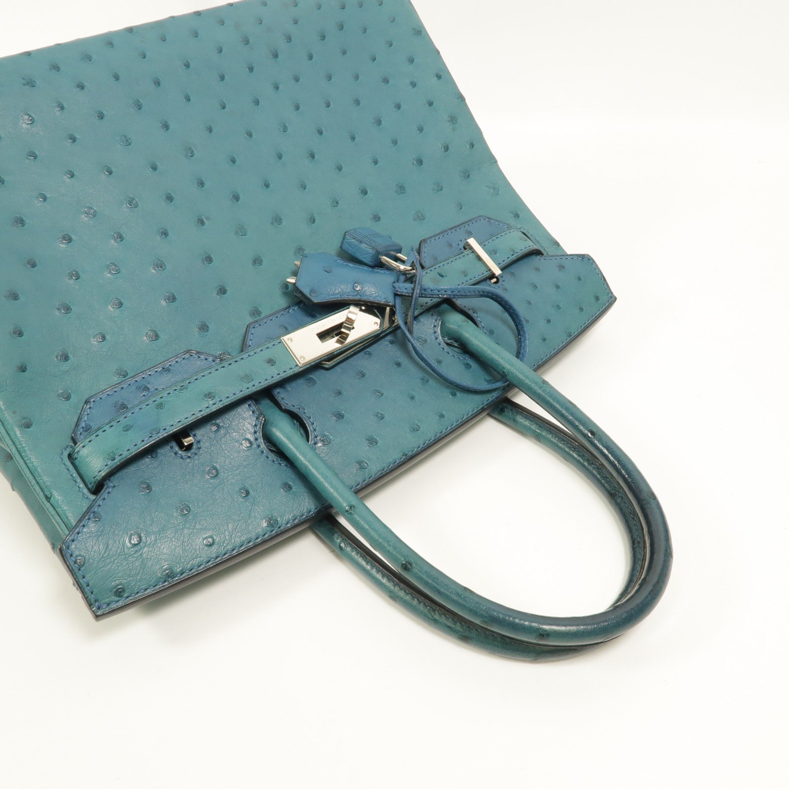 HERMES Ostrich皮革Birkin 30手挽袋Cobalt