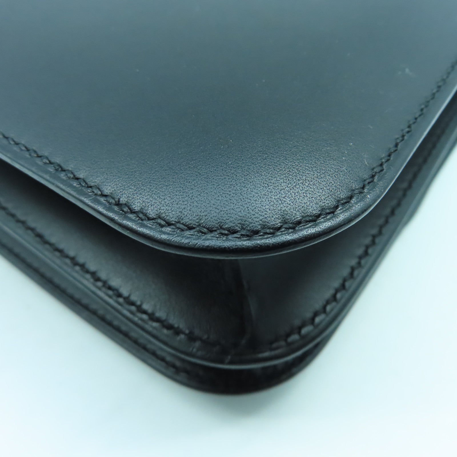 HERMES 【激減優惠】Swift/Lizard皮革Constance Mini銀扣肩背袋黑色