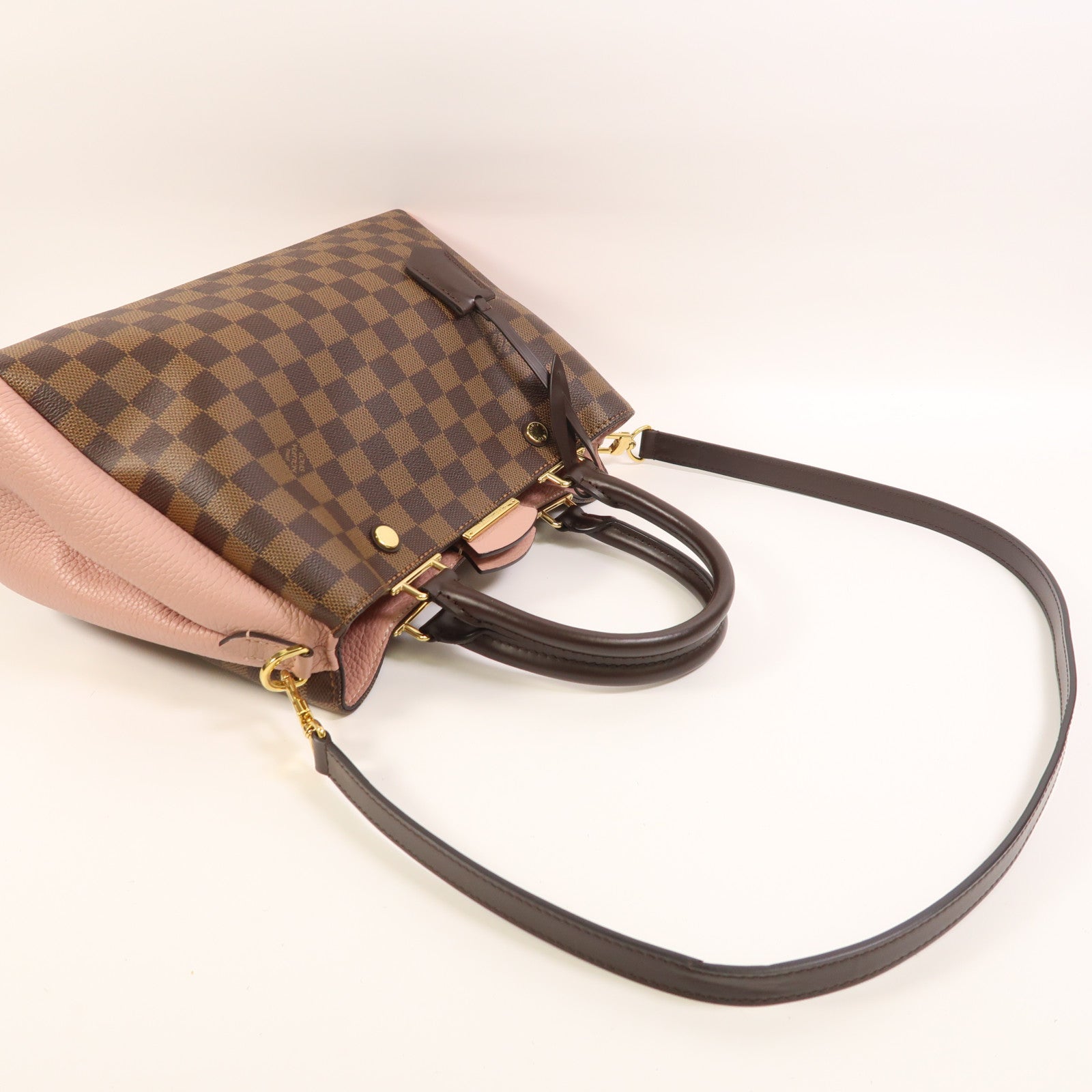 LOUIS VUITTON Damier Brittany金扣手挽肩背兩用袋