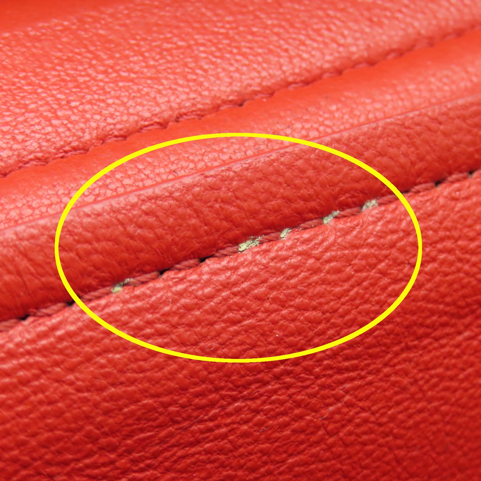 CELINE 牛皮皮革Trapeze銀扣手挽肩背兩用袋橙色