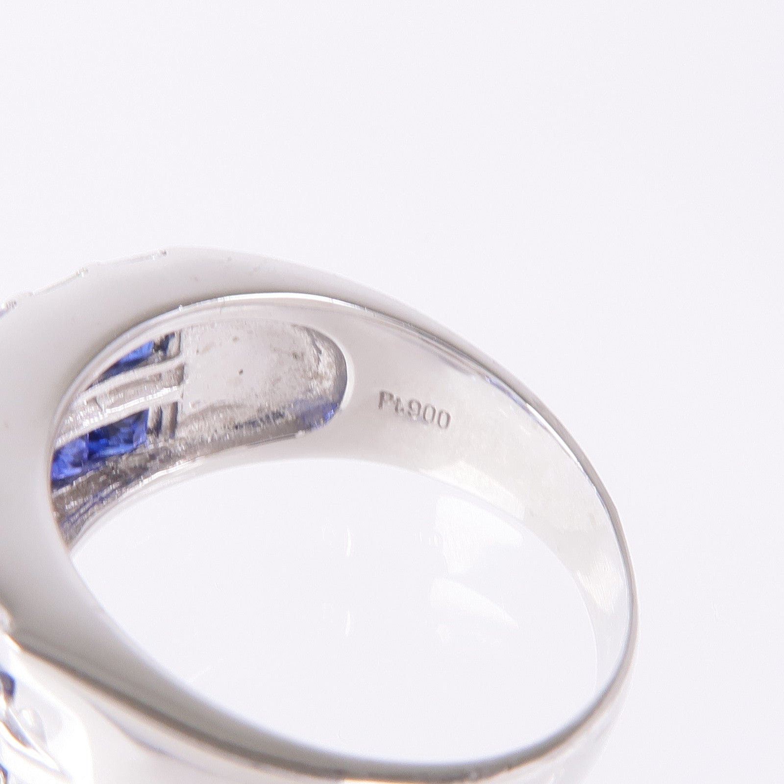 JEWELRY 【激減優惠】PT900鉑金Sapphire/Diamond Ring藍寶石/鑽石戒指US#6.5