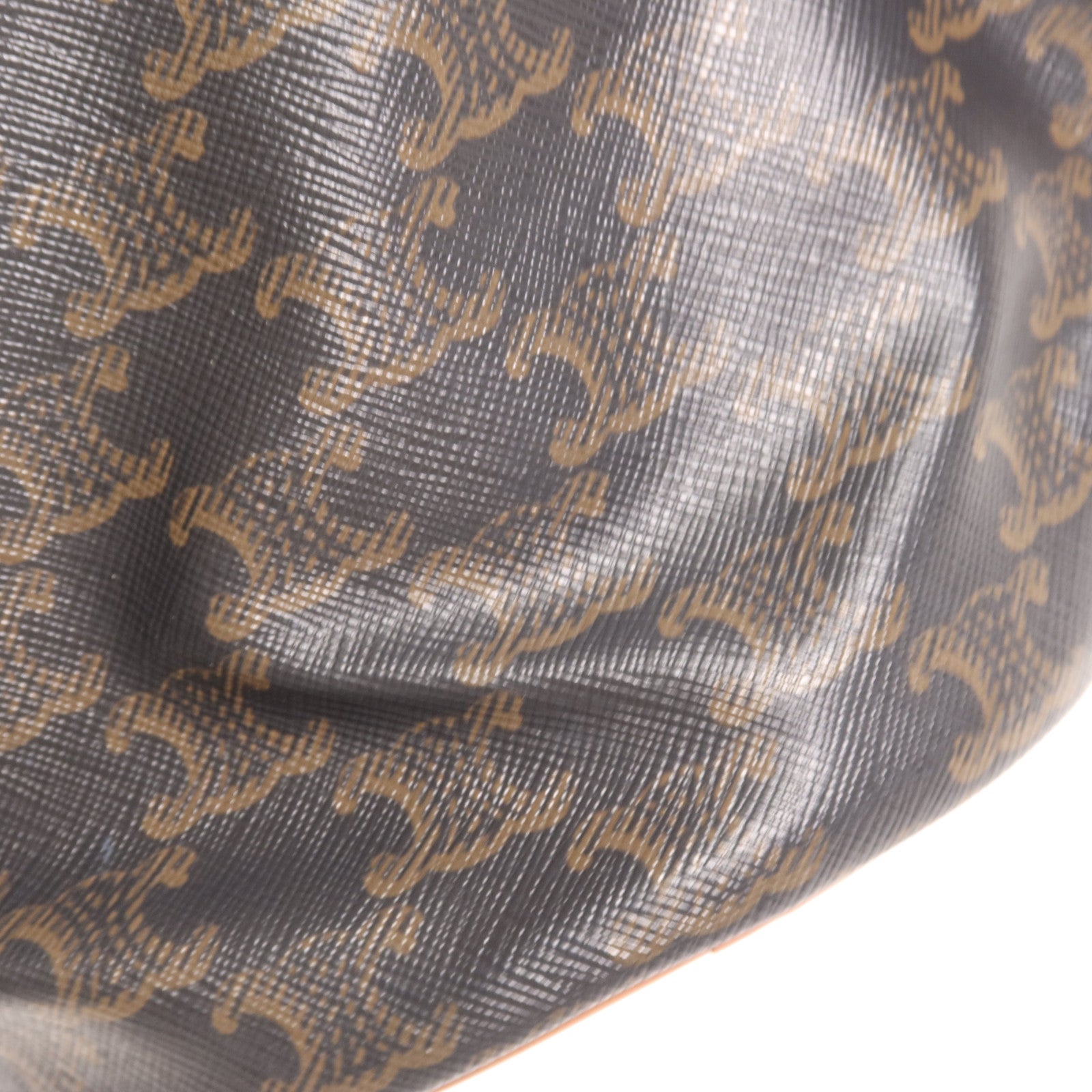 CELINE 塗層帆布Triomphe Drawstring Small Bucket金扣肩背袋