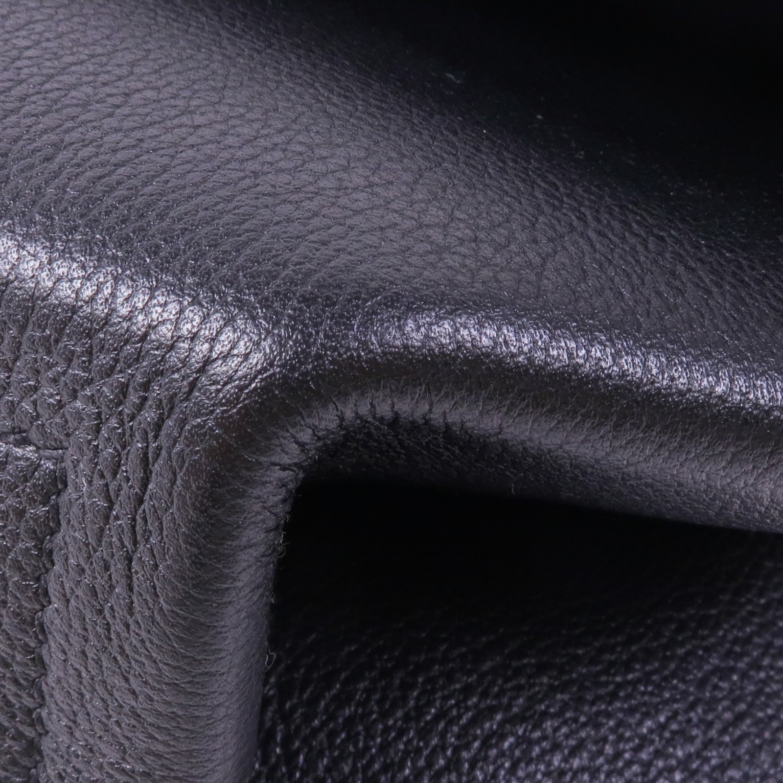 HERMES Clemence皮革Opli 24銀扣鏈帶肩背袋Noir