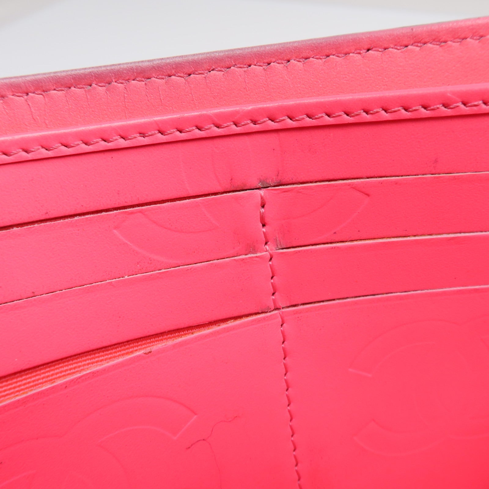 CHANEL 牛皮皮革Cambon Long Wallet銀扣長錢包