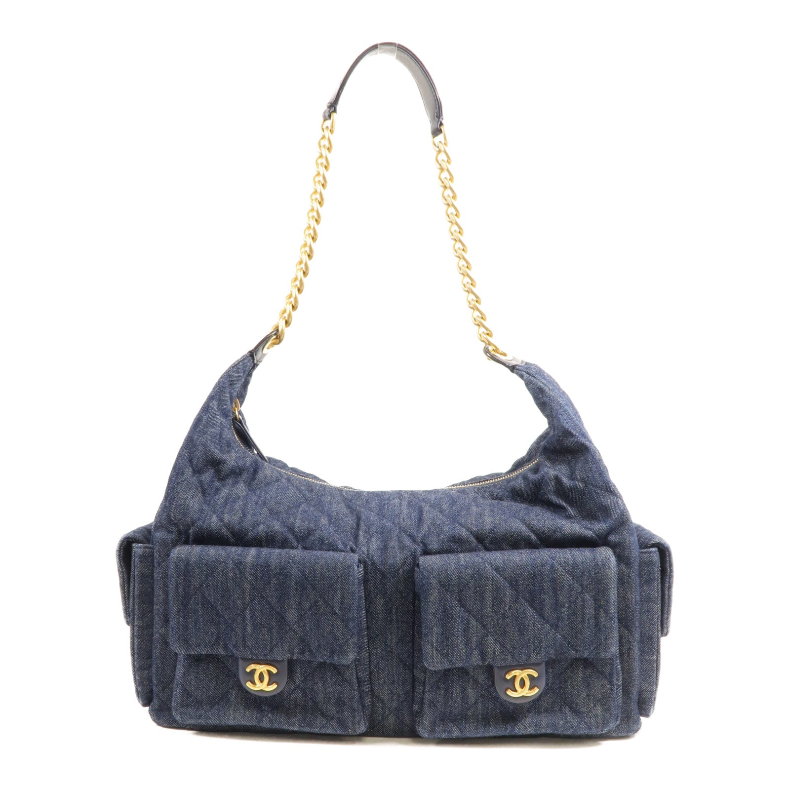 CHANEL Denim Hobo 25C肩背袋